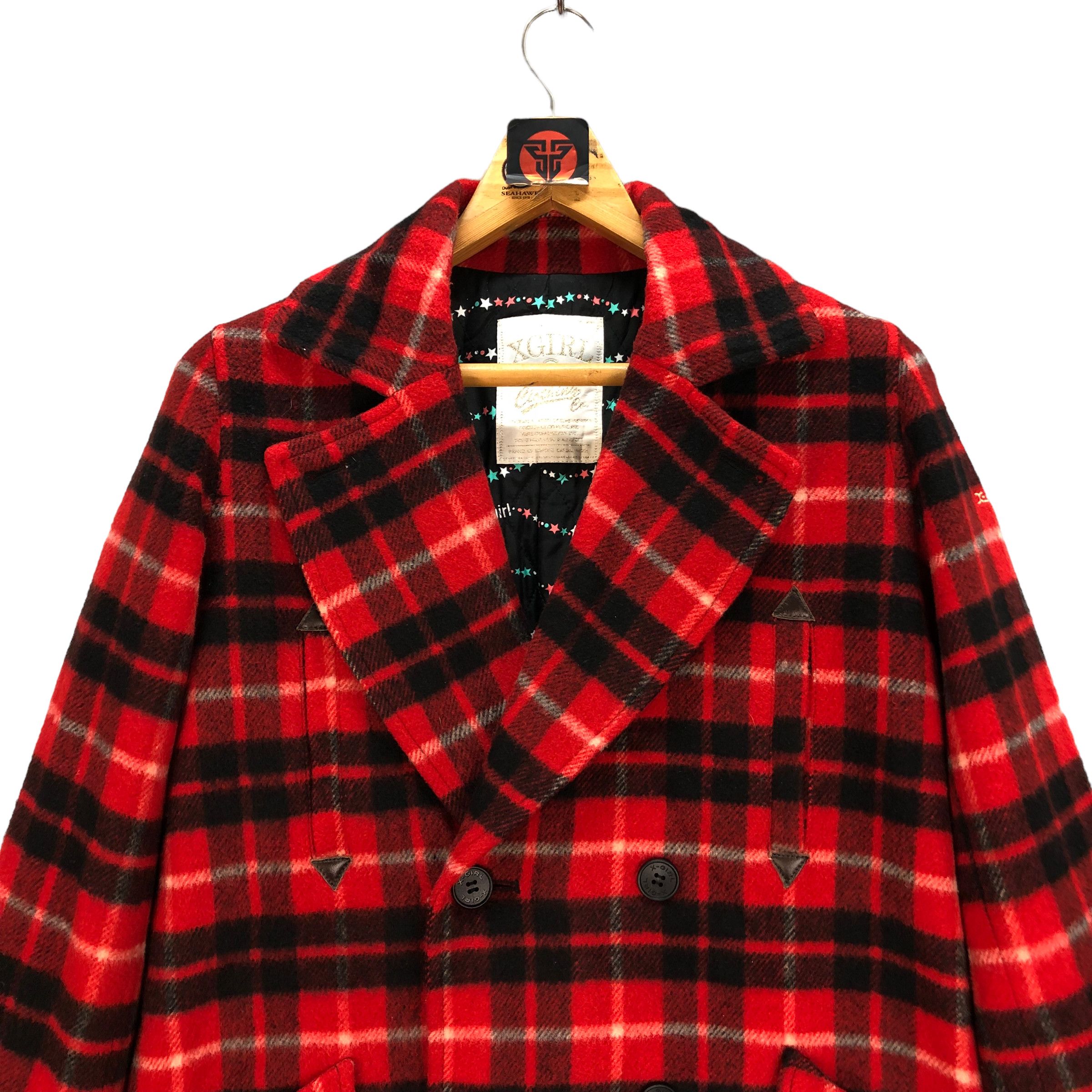 X-Girl X-GIRL TARTAN DOUBLE BREASTED COAT #7199-118 Size S / US 4 / IT 40 - 2 Thumbnail
