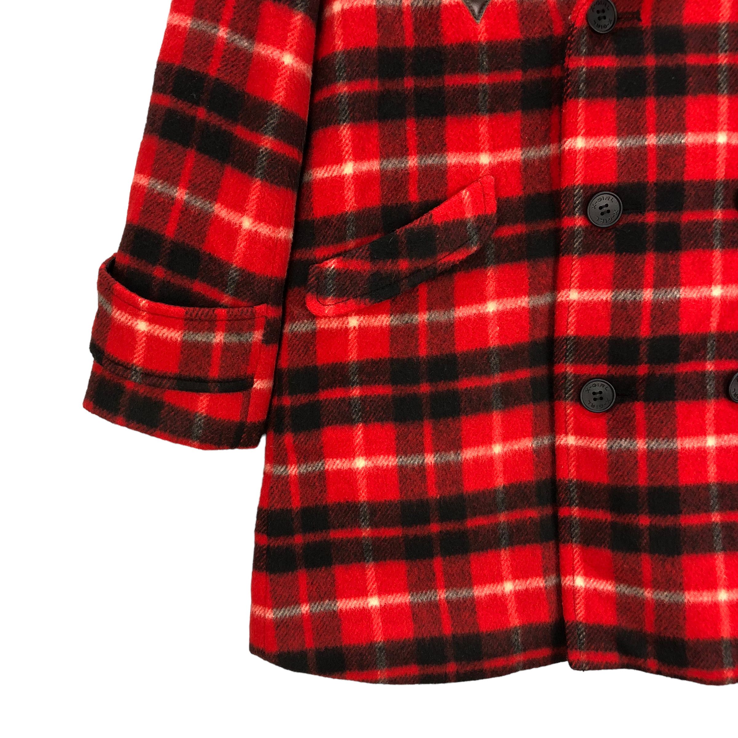 X-Girl X-GIRL TARTAN DOUBLE BREASTED COAT #7199-118 Size S / US 4 / IT 40 - 5 Thumbnail