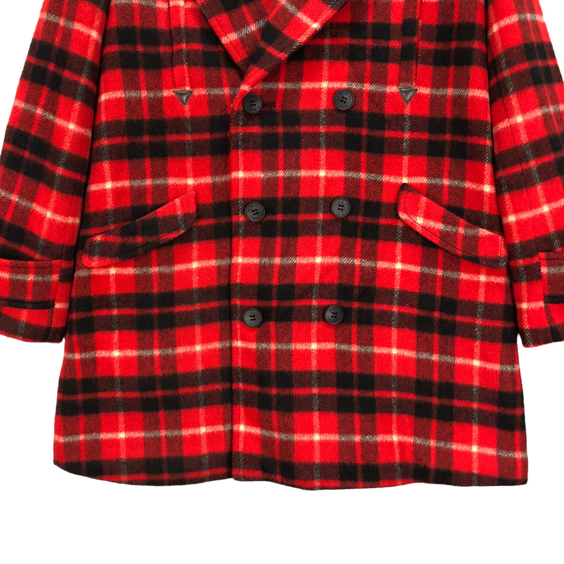 X-Girl X-GIRL TARTAN DOUBLE BREASTED COAT #7199-118 Size S / US 4 / IT 40 - 4 Thumbnail