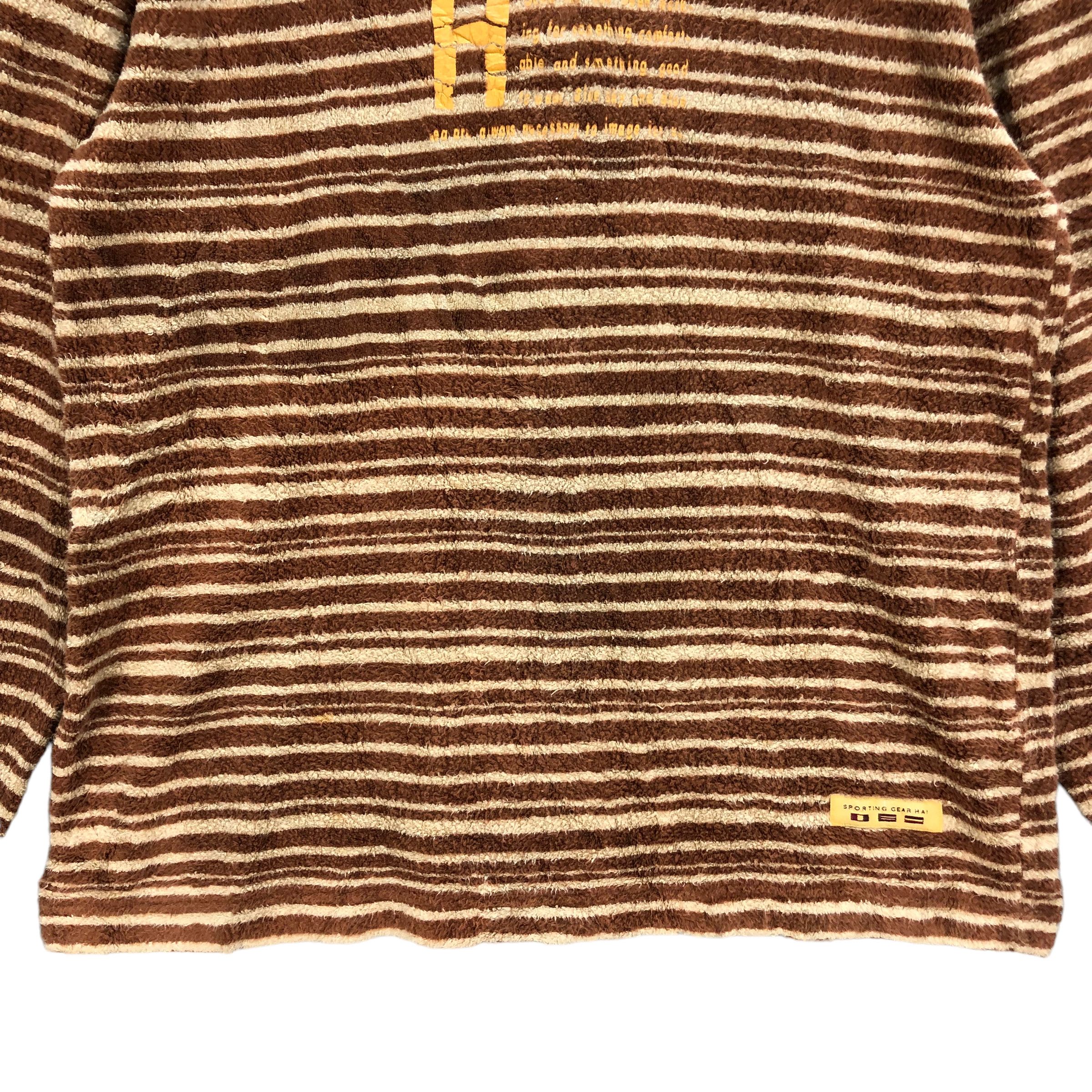 Hai Sporting Gear VINTAGE HAI SPORTING GEAR STRIPED FLEECE HOODIES #7211-119 Size US M / EU 48-50 / 2 - 4 Thumbnail