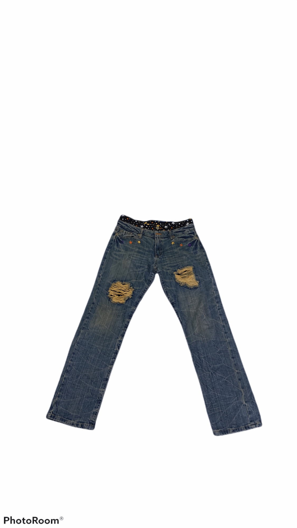Japanese Brand × Seditionaries VINTAGE JAPANESE DESIGNER JEANS RIPPER STAR PATCHES Size US 31 - 1 Thumbnail