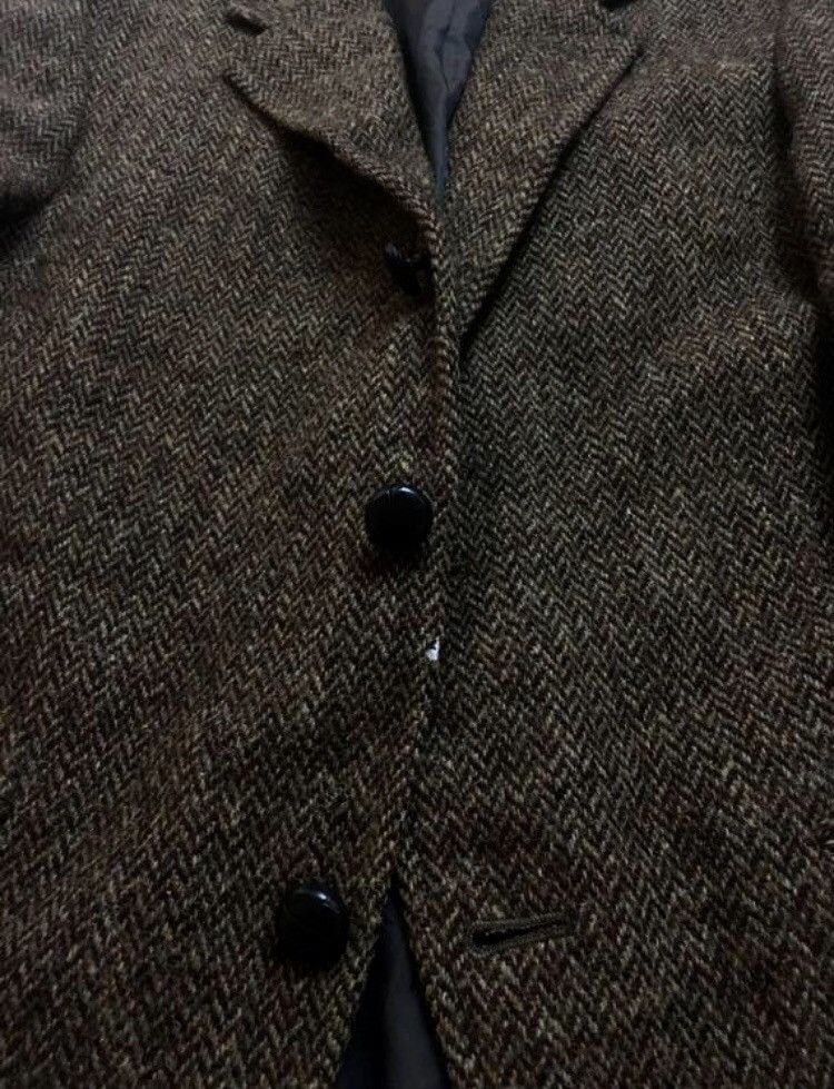 Harris Tweed Harris Tweed Kent Herringbone Wooven Wool Blazer Size 42R - 7 Thumbnail