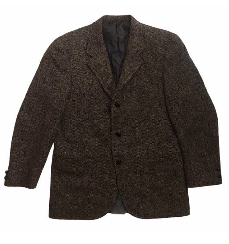 Harris Tweed Harris Tweed Kent Herringbone Wooven Wool Blazer Size 42R - 1 Thumbnail