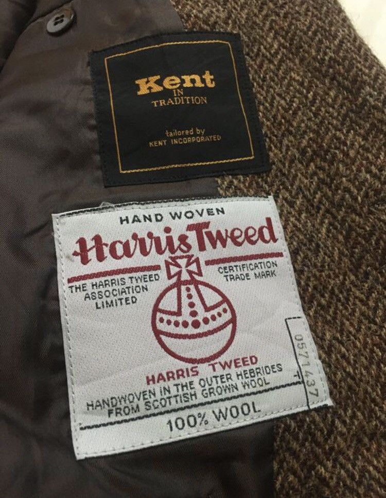 Harris Tweed Harris Tweed Kent Herringbone Wooven Wool Blazer Size 42R - 3 Thumbnail