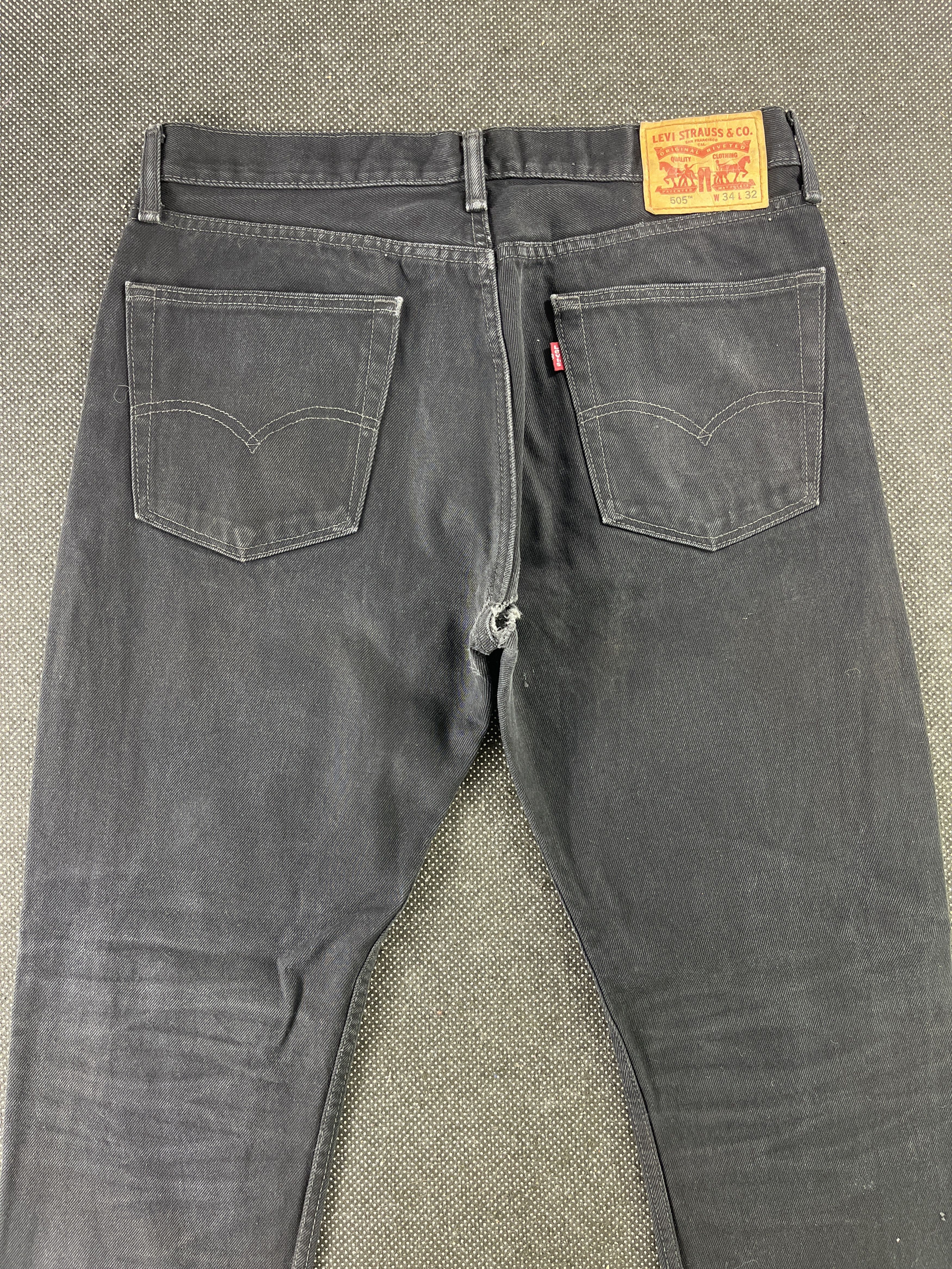 Levi's Vintage Levis 505 RippedJeans - J087 Size US 34 / EU 50 - 4 Thumbnail