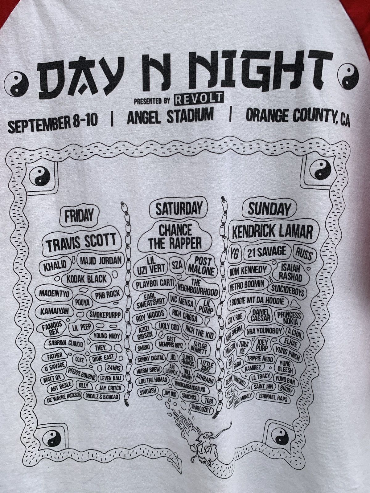 Band Tees Day N Night Hiphop Rap Festival Tour Travis Scott Raglan Tee Size US M / EU 48-50 / 2 - 4 Thumbnail