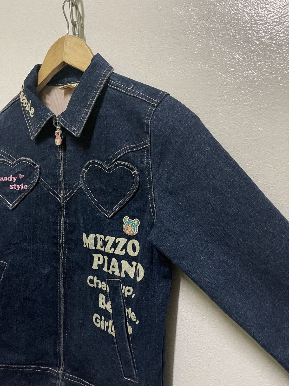 Japanese Brand Mezzo Piano Indigo Jacket Zipper Size M / US 6-8 / IT 42-44 - 6 Thumbnail