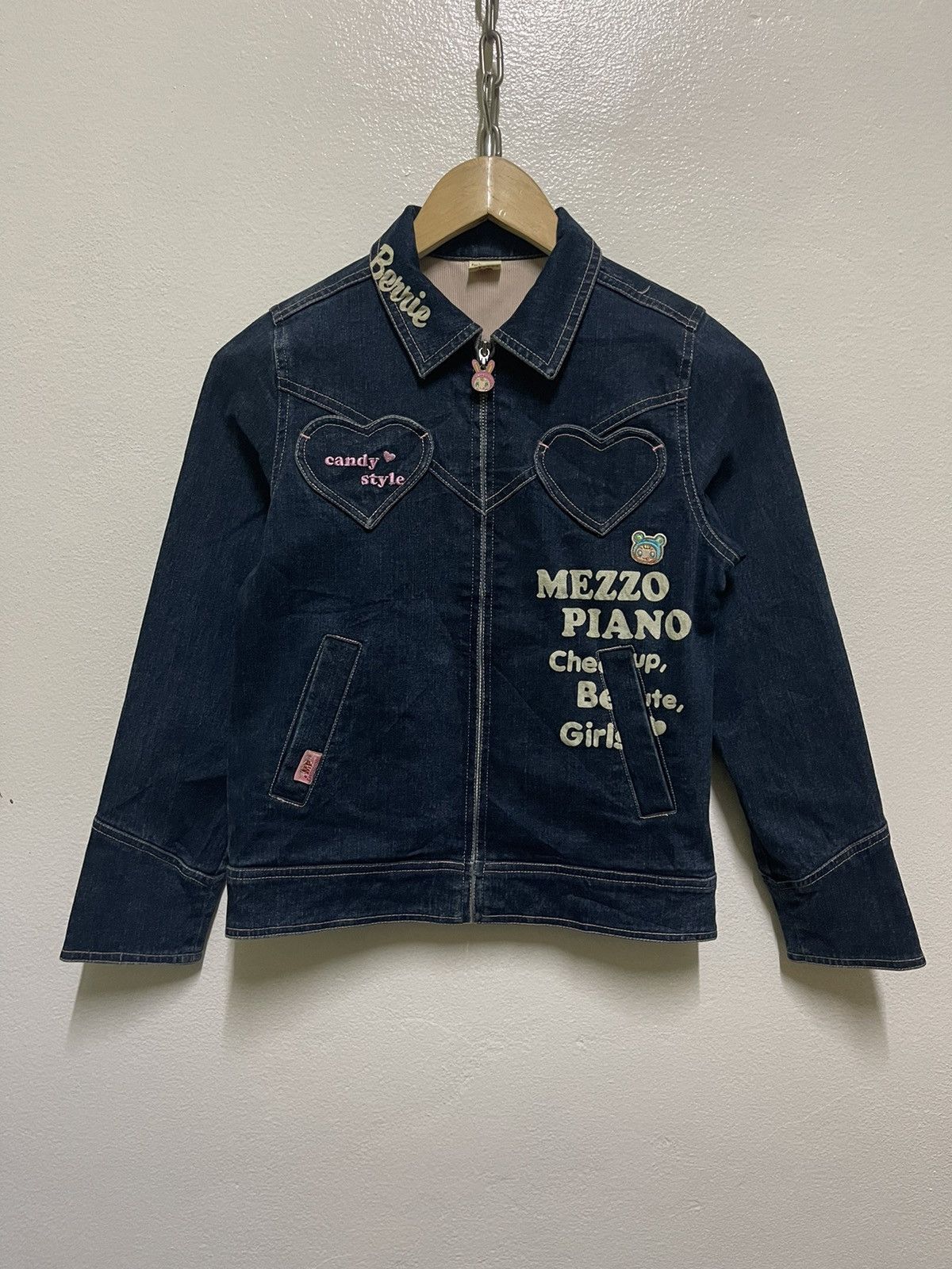 Japanese Brand Mezzo Piano Indigo Jacket Zipper Size M / US 6-8 / IT 42-44 - 1 Thumbnail