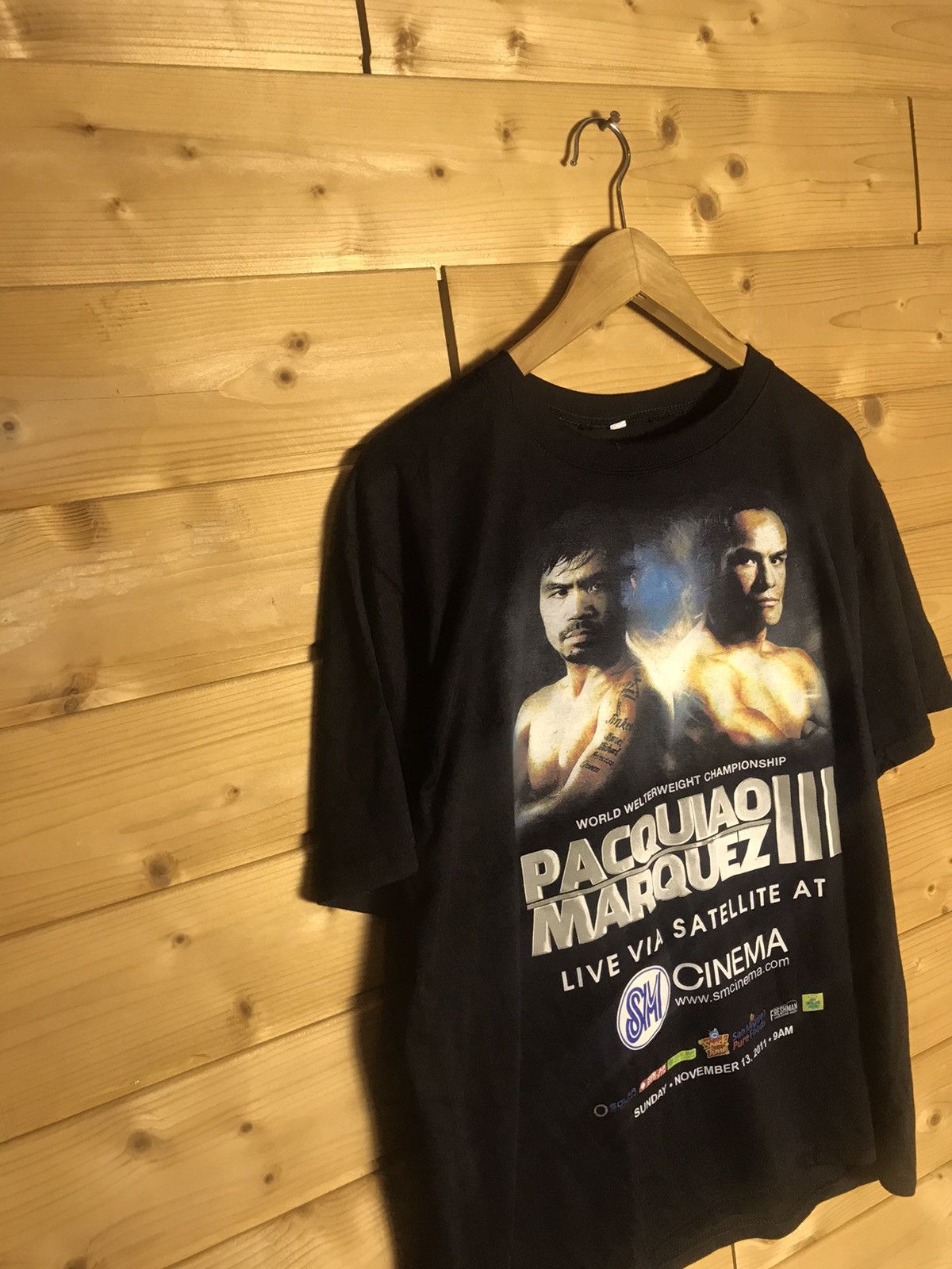 Vintage Paquaio vs Marquez promo boxing t-shirt Size US XL / EU 56 / 4 - 2 Thumbnail
