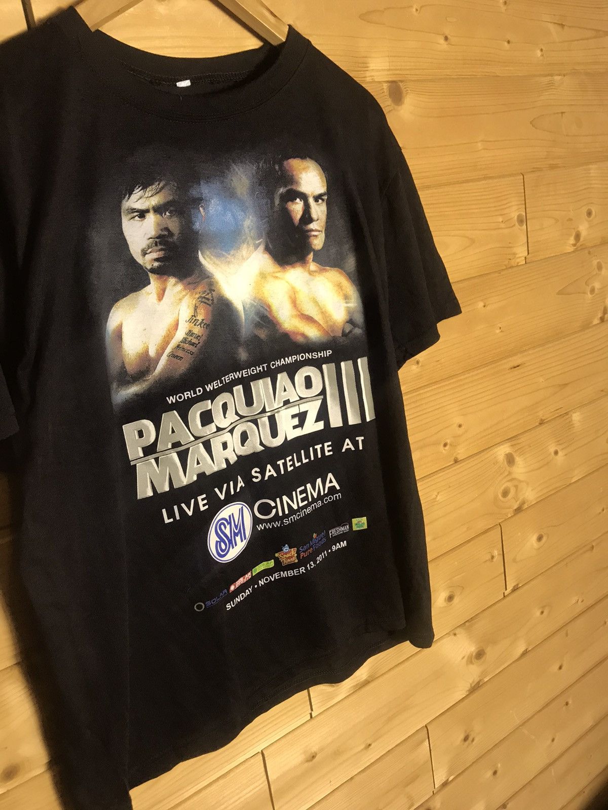 Vintage Paquaio vs Marquez promo boxing t-shirt Size US XL / EU 56 / 4 - 3 Thumbnail