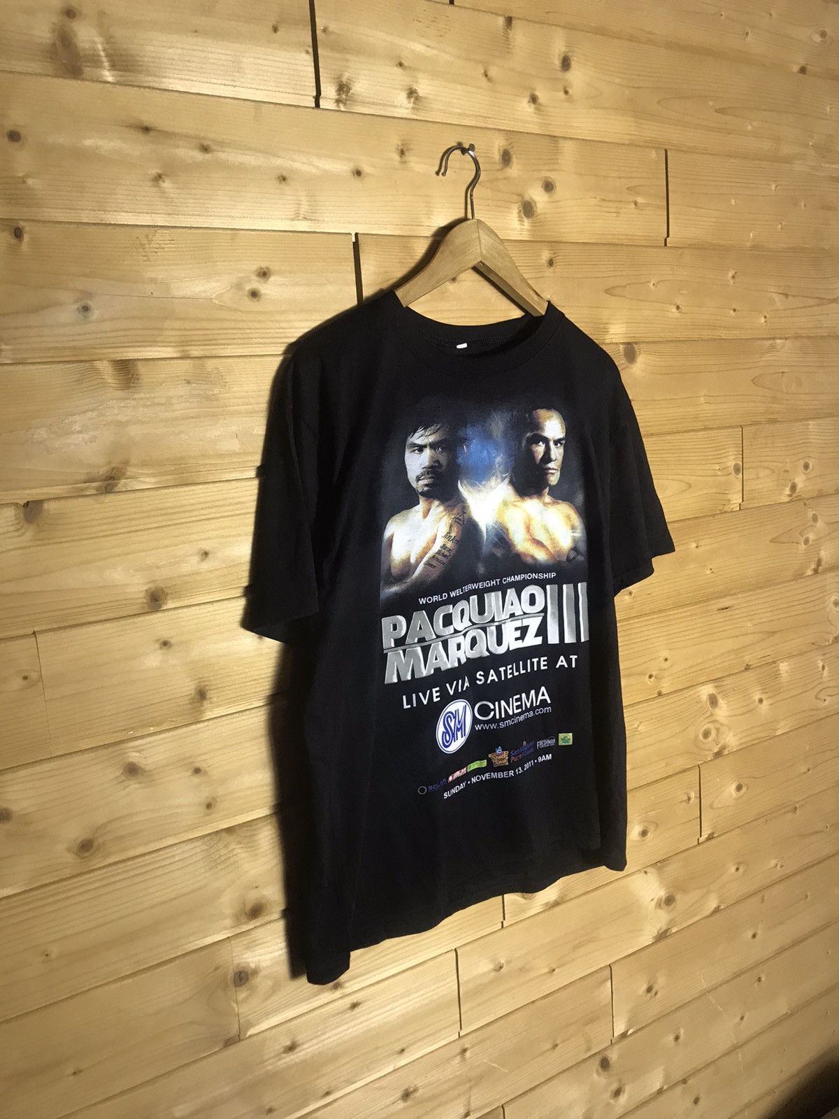 Vintage Paquaio vs Marquez promo boxing t-shirt Size US XL / EU 56 / 4 - 1 Thumbnail