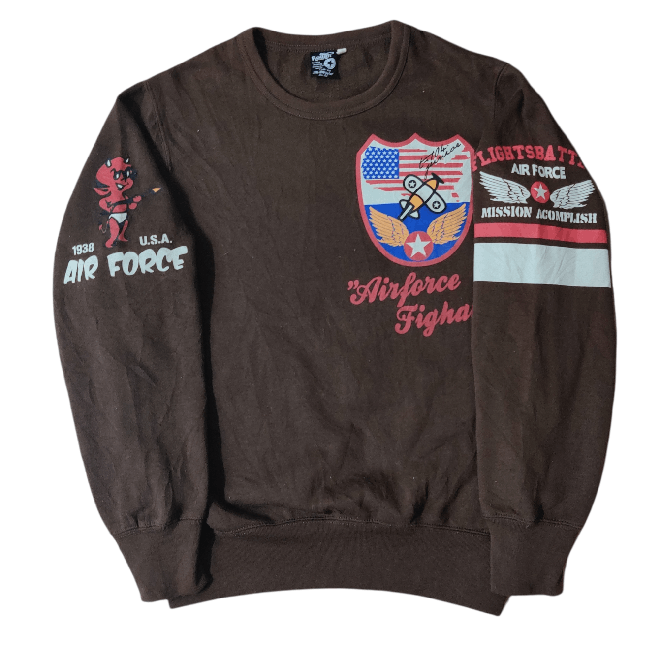 Japanese Brand Rough Japanese Brand Air Force USA Fight Battle Sweatshirt Size US M / EU 48-50 / 2 - 3 Thumbnail