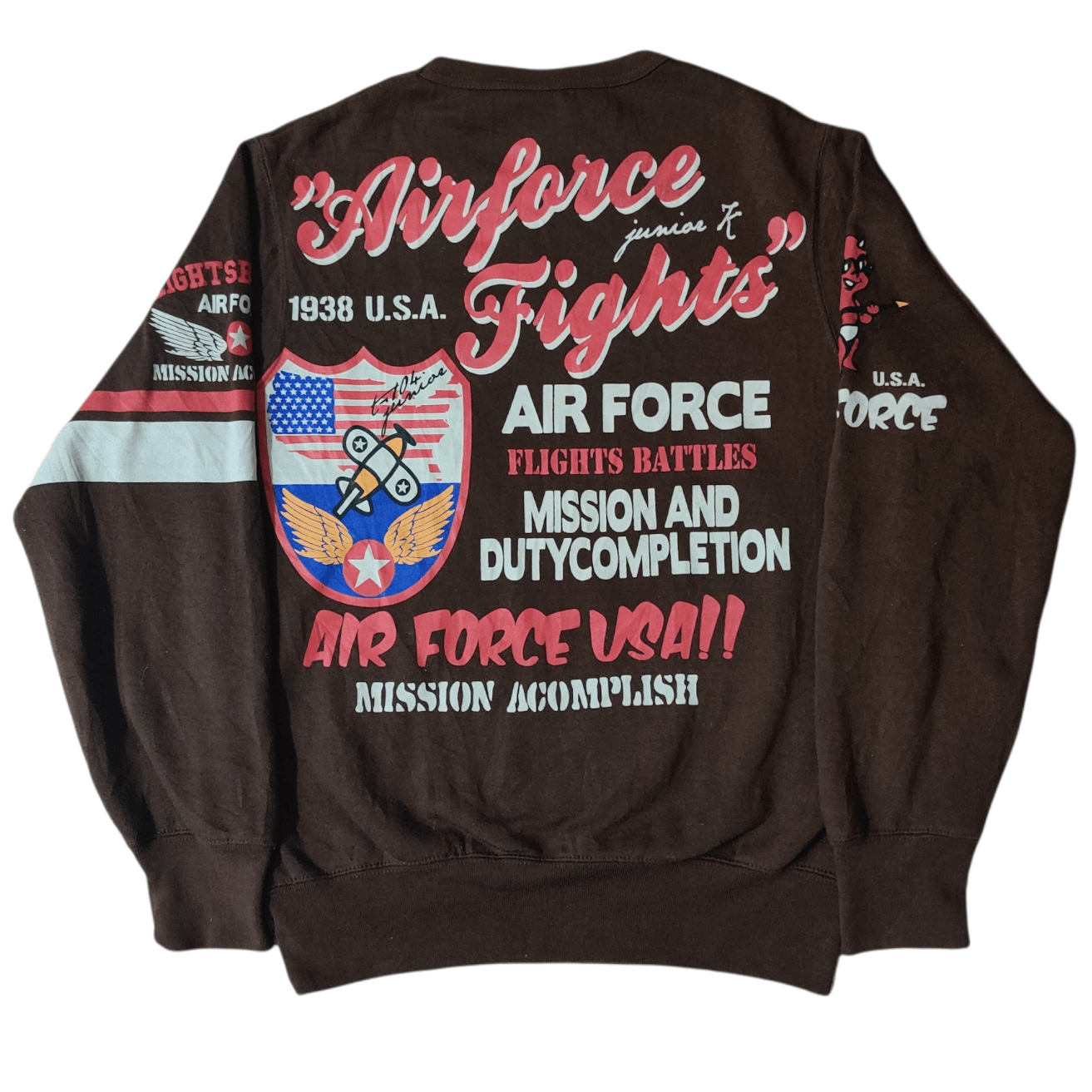 Rough Japanese Brand Air Force USA Fight Battle Sweatshirt