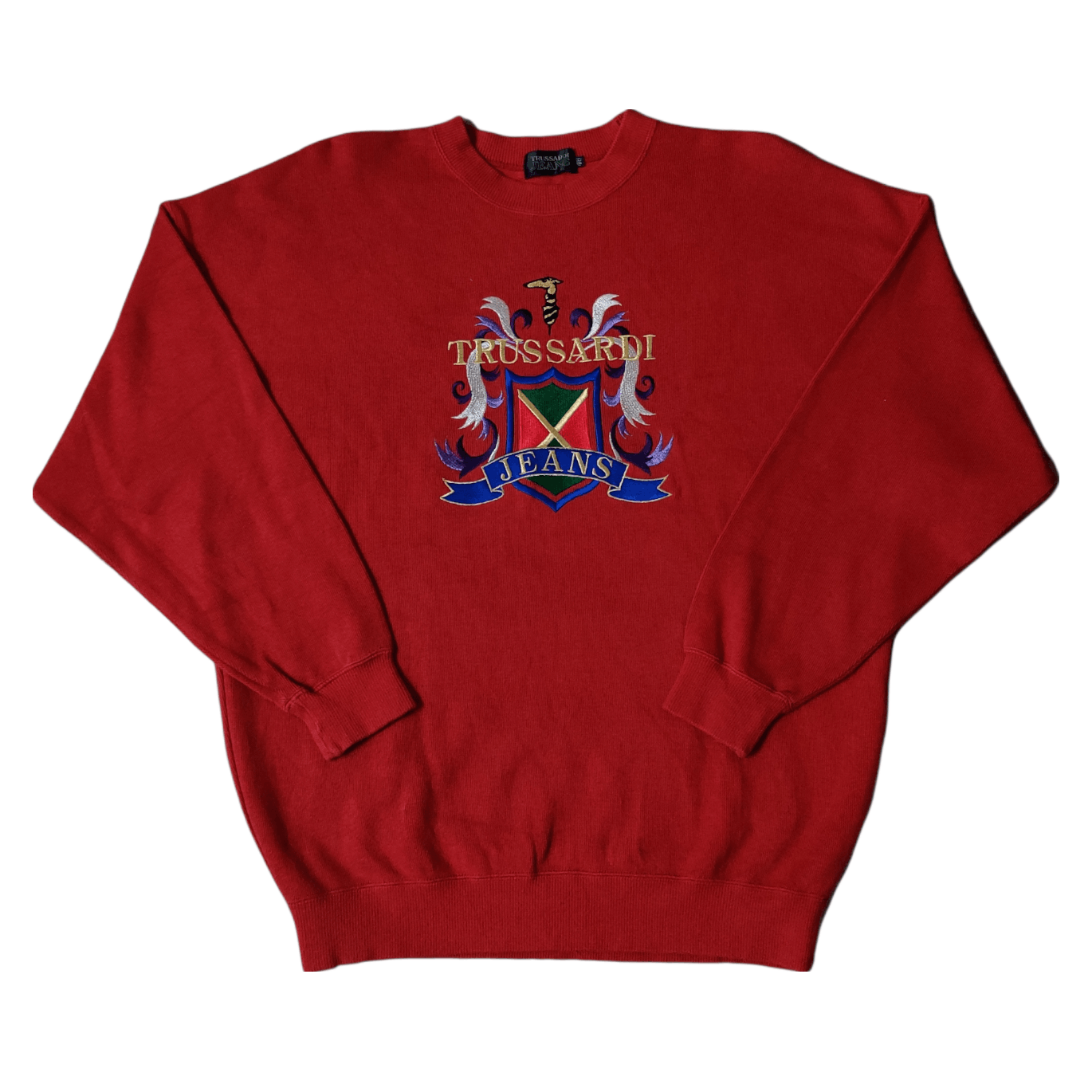 Trussardi Vintage Trussardi Jeans Crewneck Sweatshirt Embroidery Logo Size US L / EU 52-54 / 3 - 1 Thumbnail