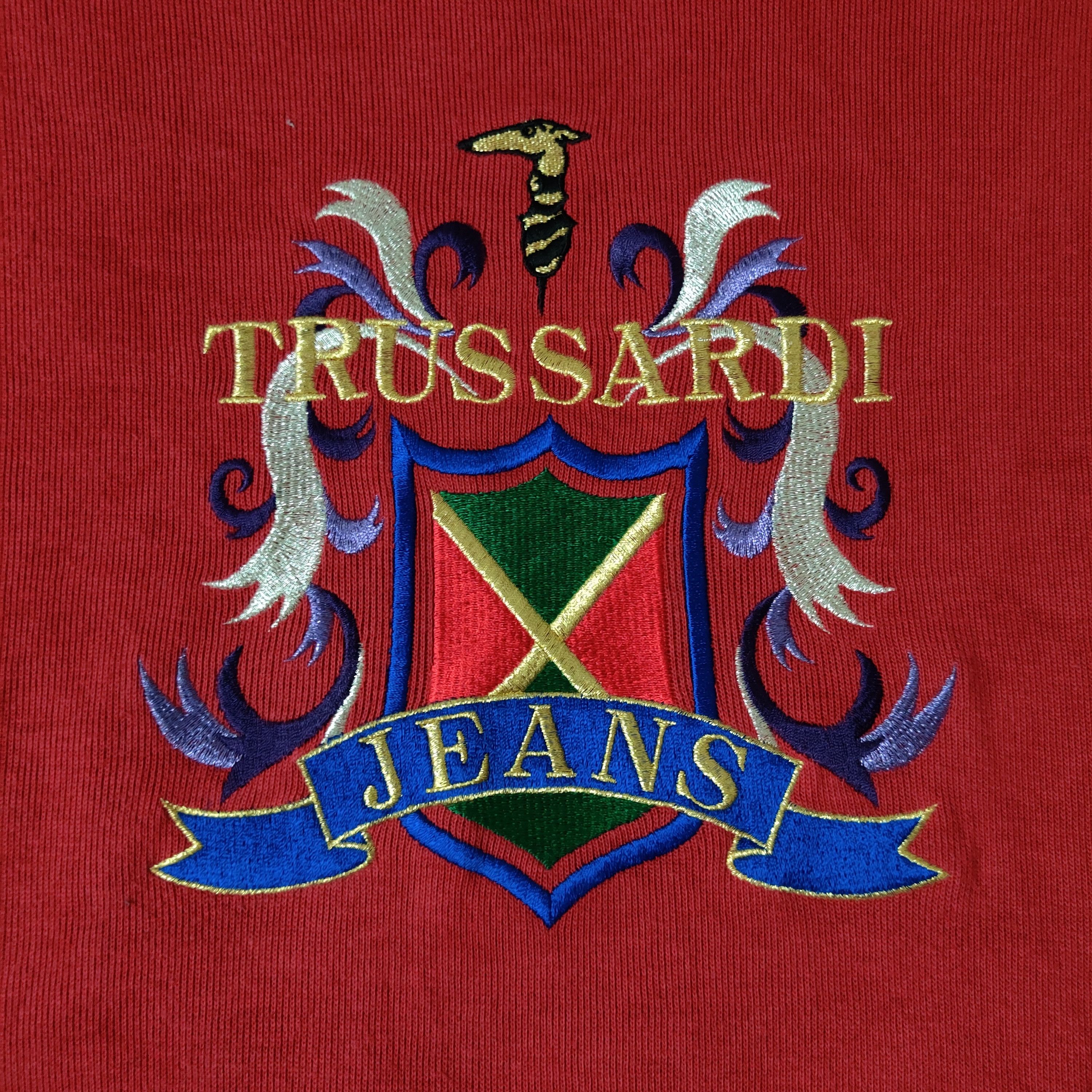 Trussardi Vintage Trussardi Jeans Crewneck Sweatshirt Embroidery Logo Size US L / EU 52-54 / 3 - 3 Thumbnail