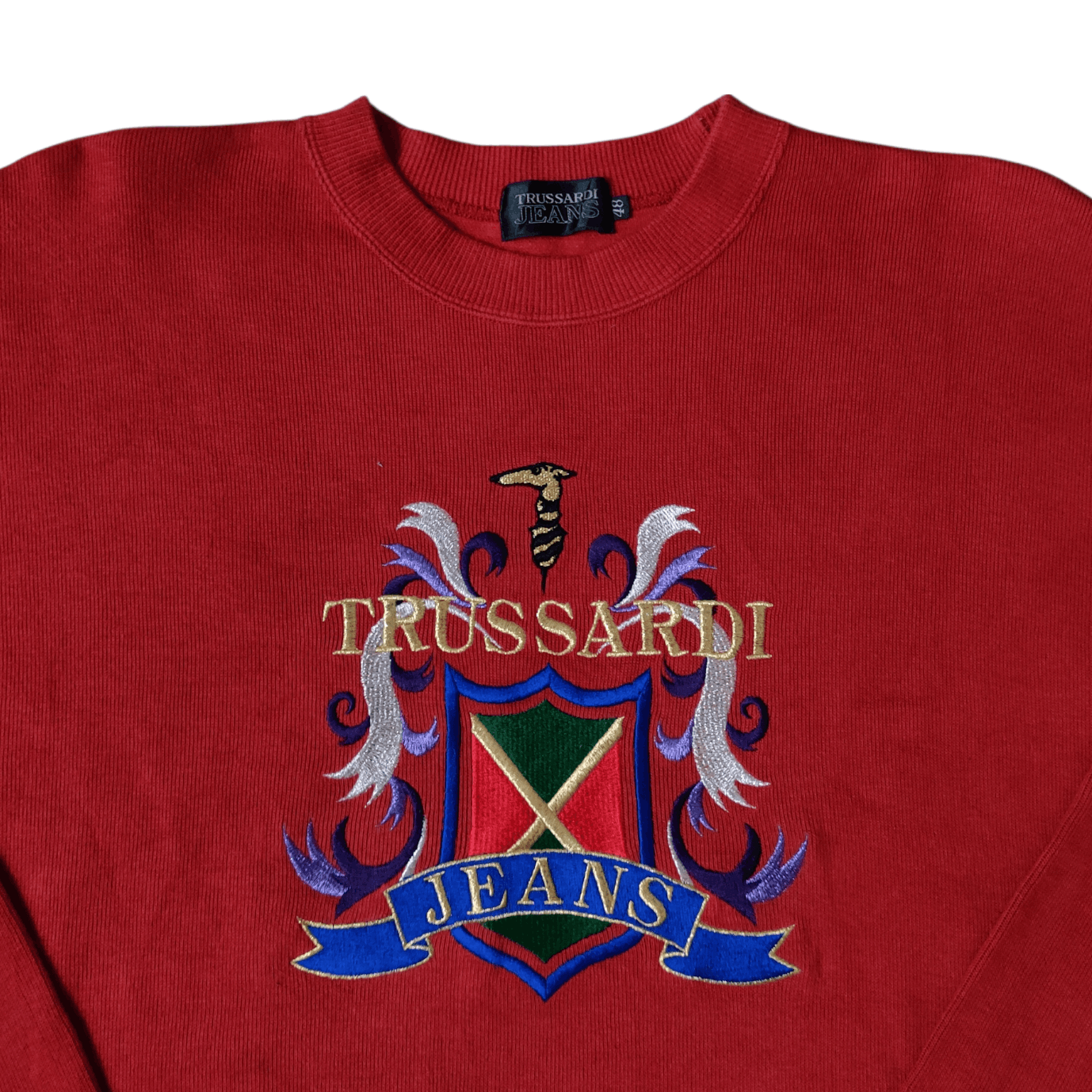 Trussardi Vintage Trussardi Jeans Crewneck Sweatshirt Embroidery Logo Size US L / EU 52-54 / 3 - 2 Thumbnail