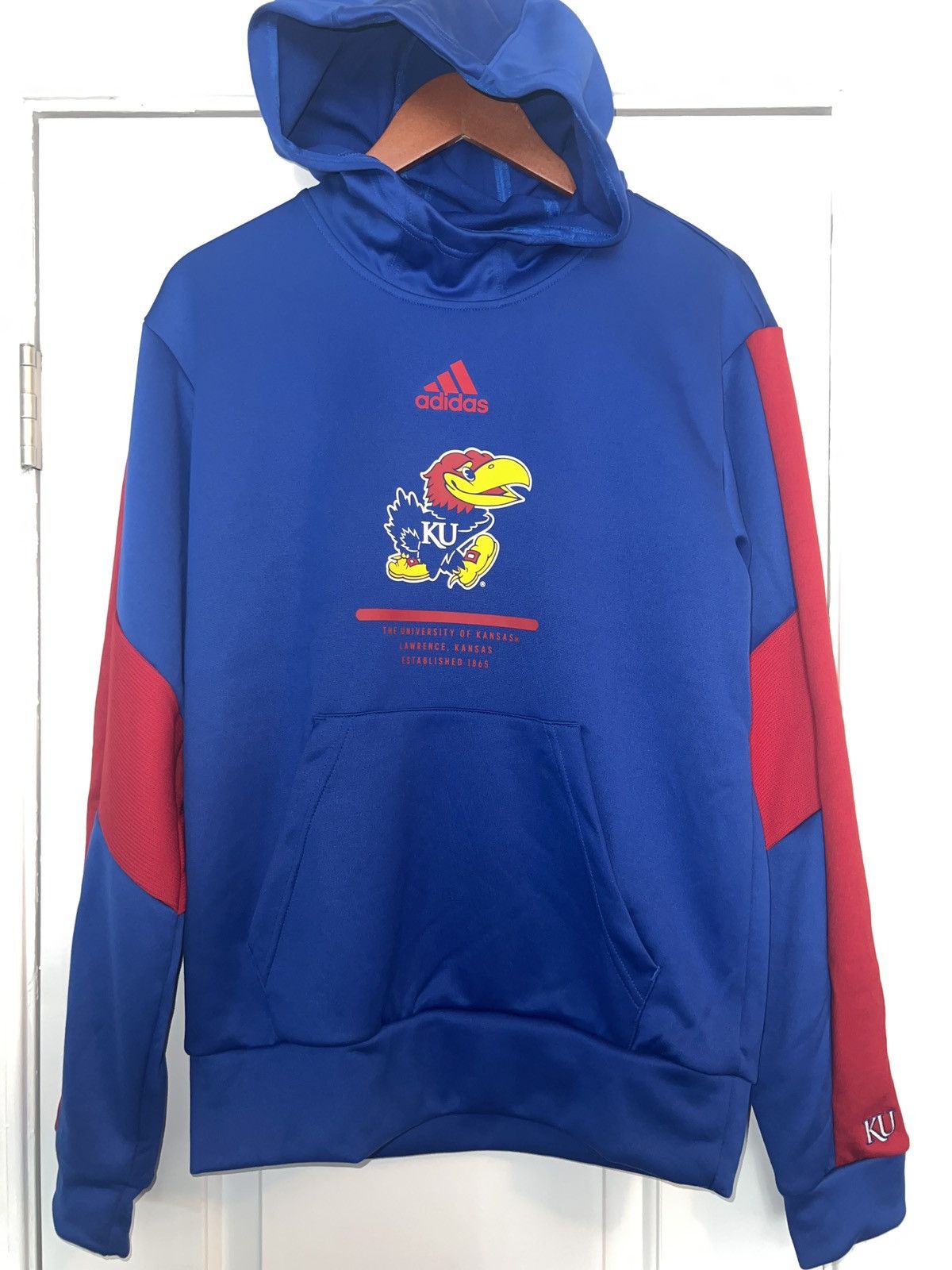 Men’s Small Adidas University of Kansas Jayhawks Hoodie NWT