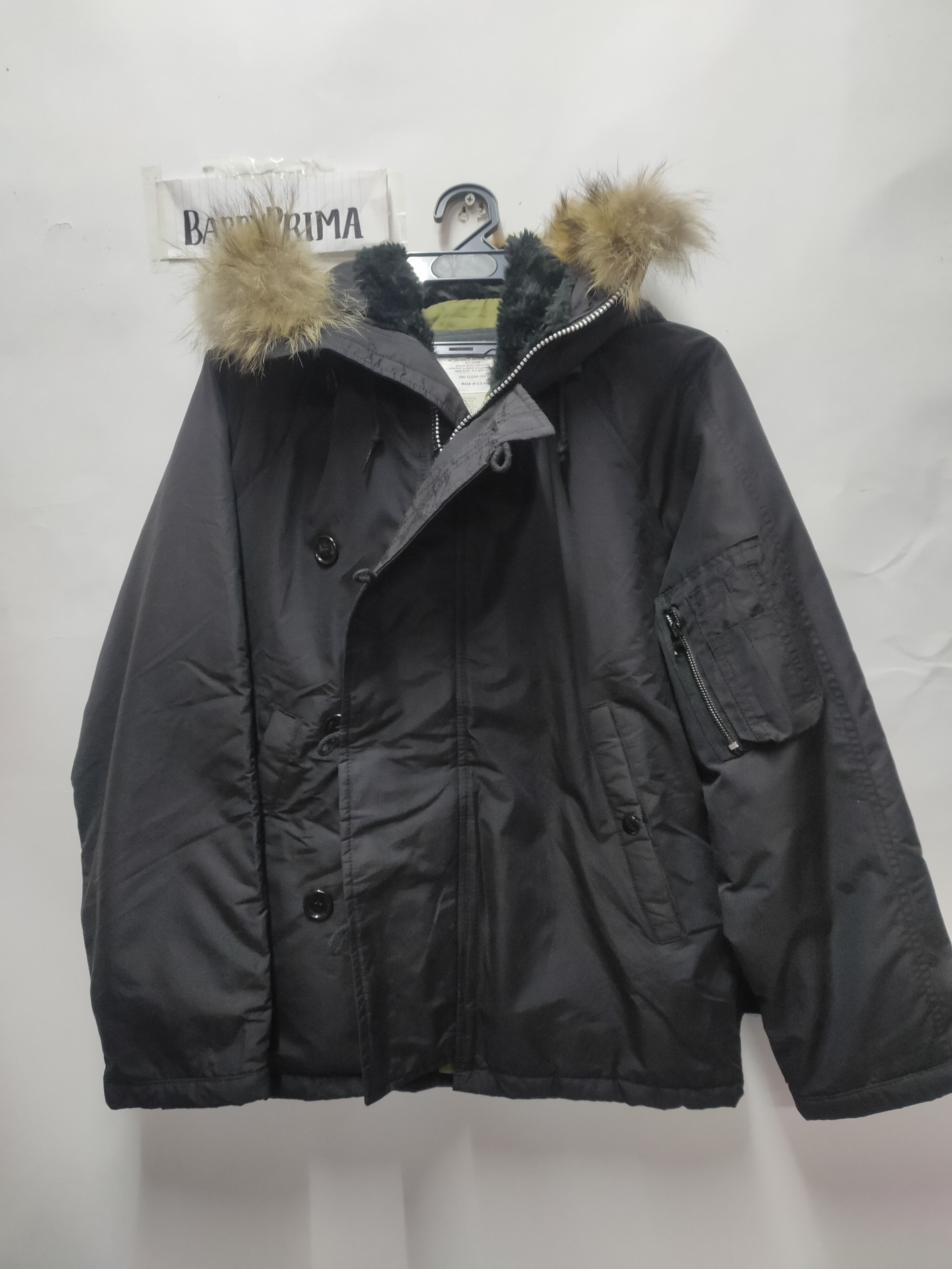 image of Bomber Jacket x Vintage Ma-1 Bomber Flying Jacket in Black, Men's (Size Small)