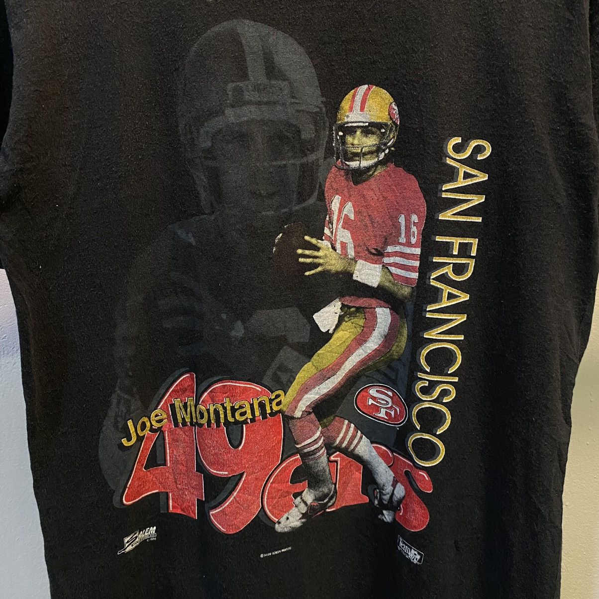 NFL × Vintage VINTAGE 1991‼️San Francisco 49ers Joe Montana By Salem Tee Size US M / EU 48-50 / 2 - 3 Thumbnail