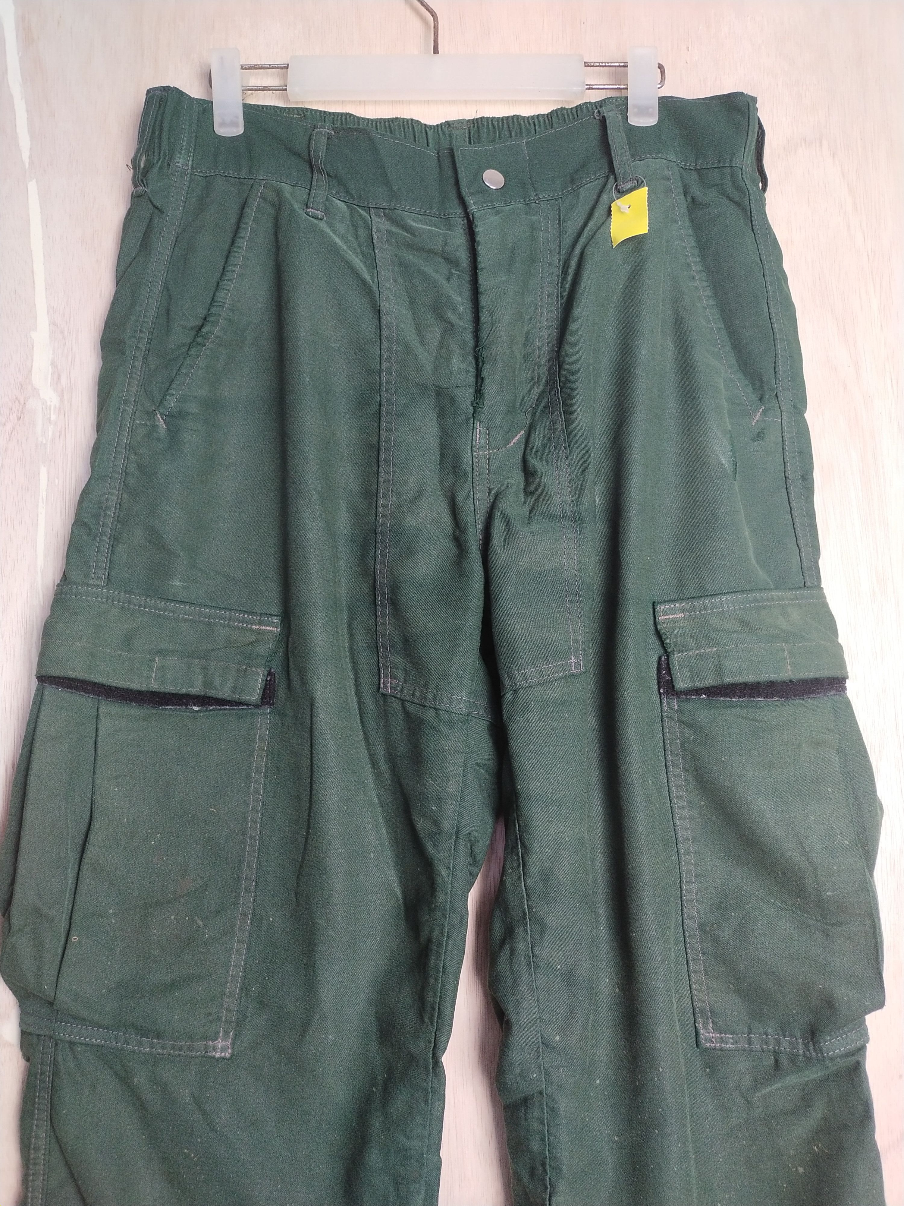 Japanese Brand japan faded Green multipocket tactical Cargo Pants #2874 Size US 32 / EU 48 - 2 Thumbnail