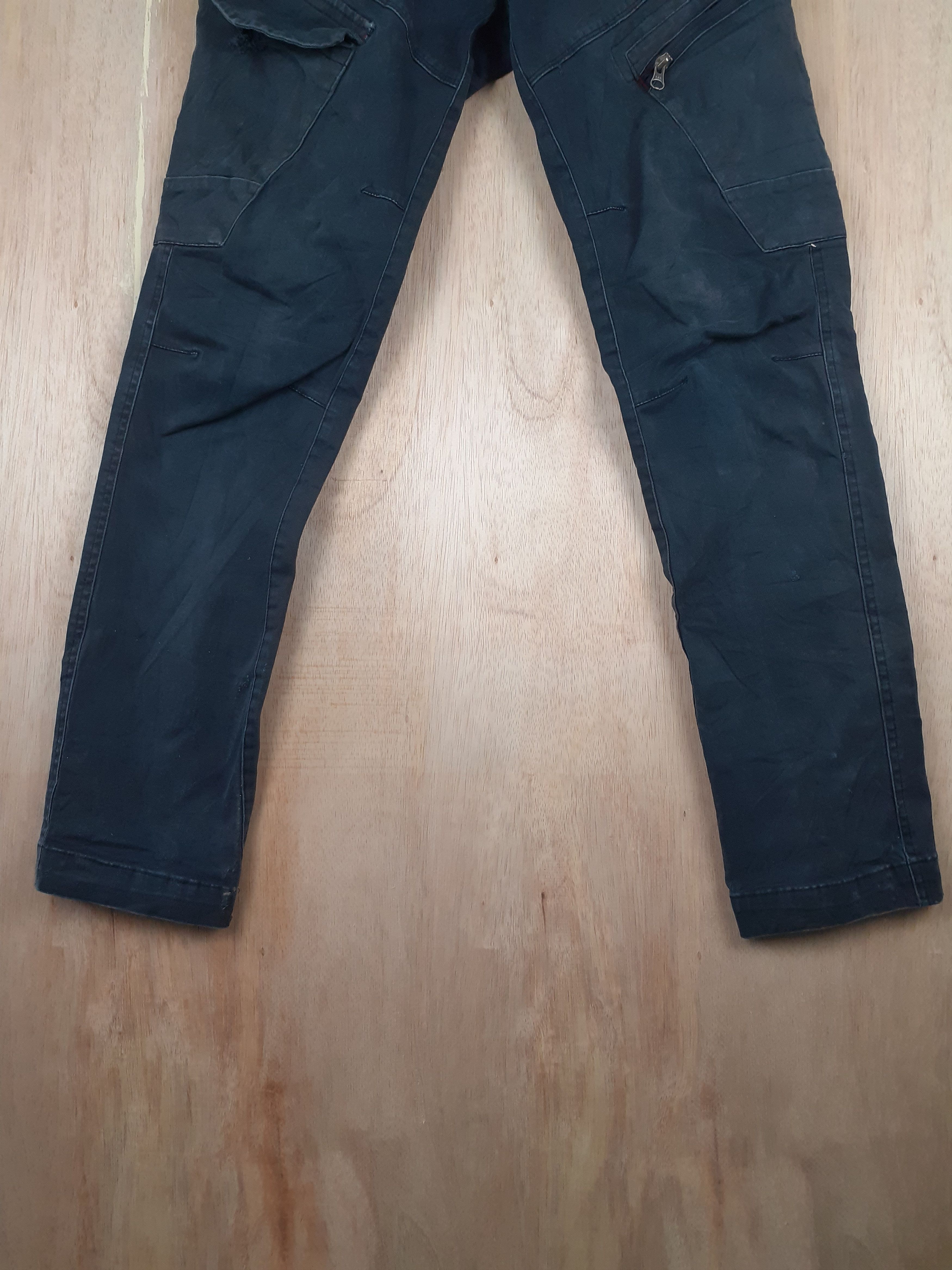 Japanese Brand Genba Clothes multi pocket tactical black cargo pants #S229 Size US 29 - 3 Thumbnail