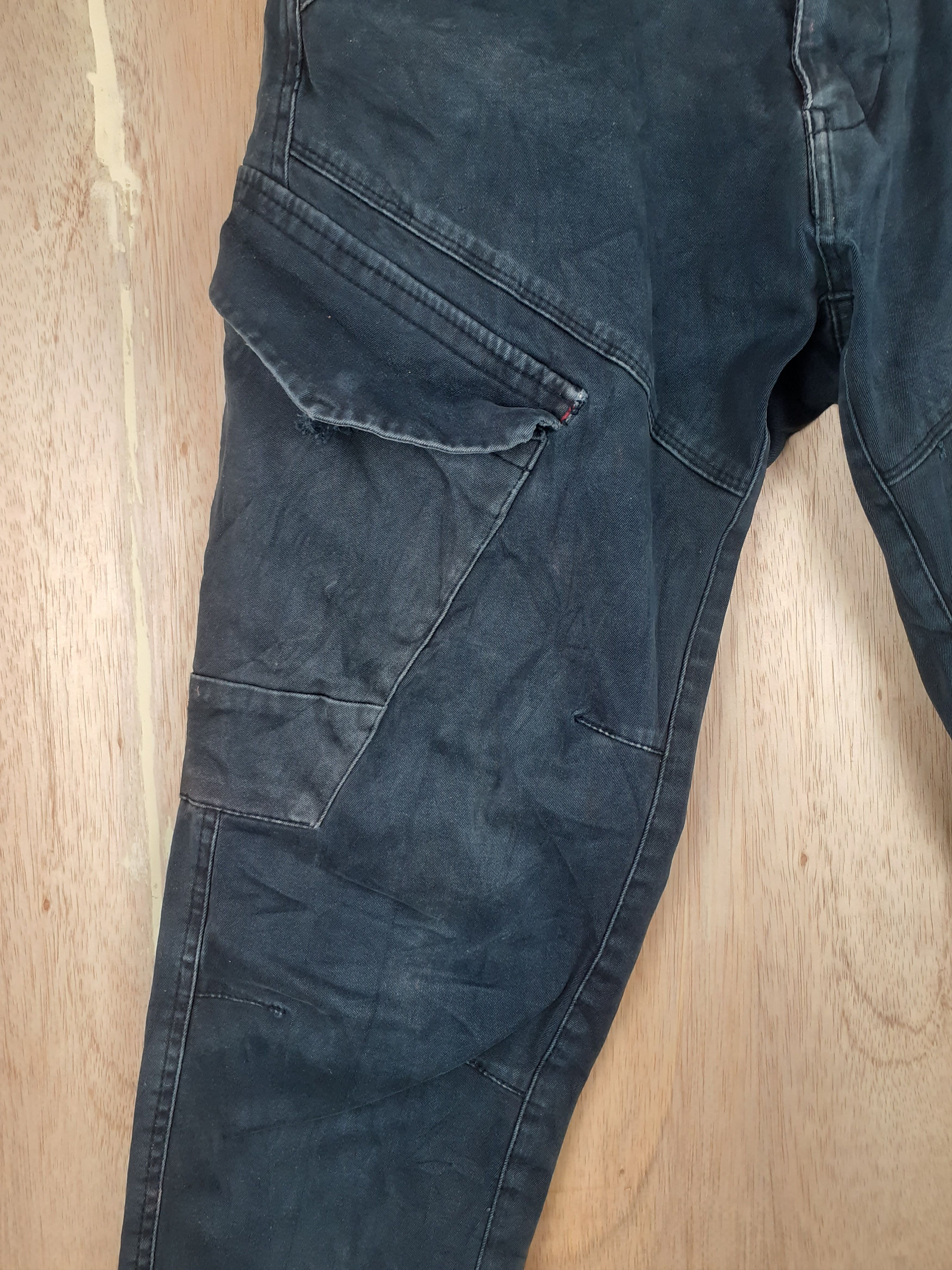 Japanese Brand Genba Clothes multi pocket tactical black cargo pants #S229 Size US 29 - 6 Thumbnail