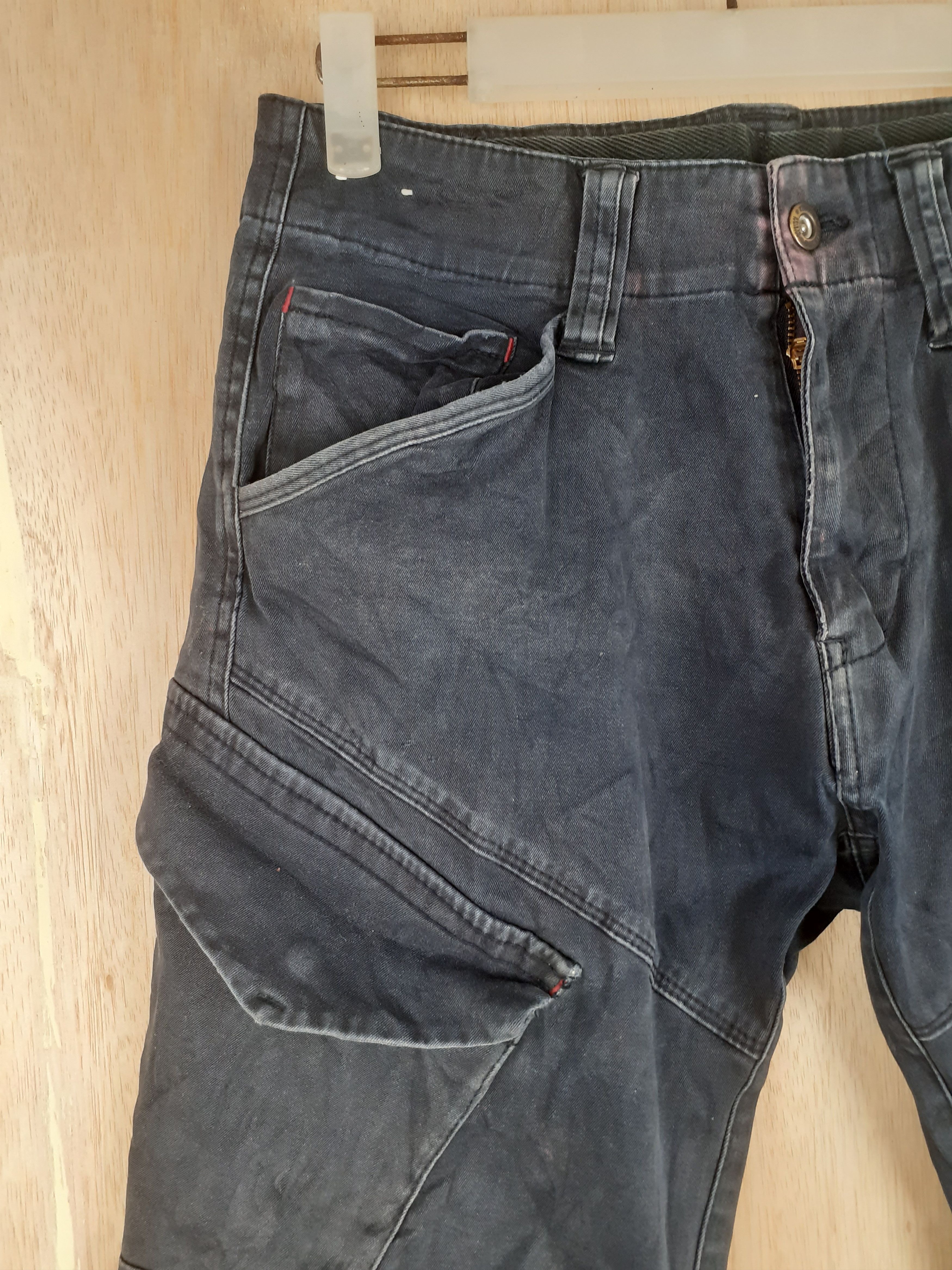 Japanese Brand Genba Clothes multi pocket tactical black cargo pants #S229 Size US 29 - 4 Thumbnail