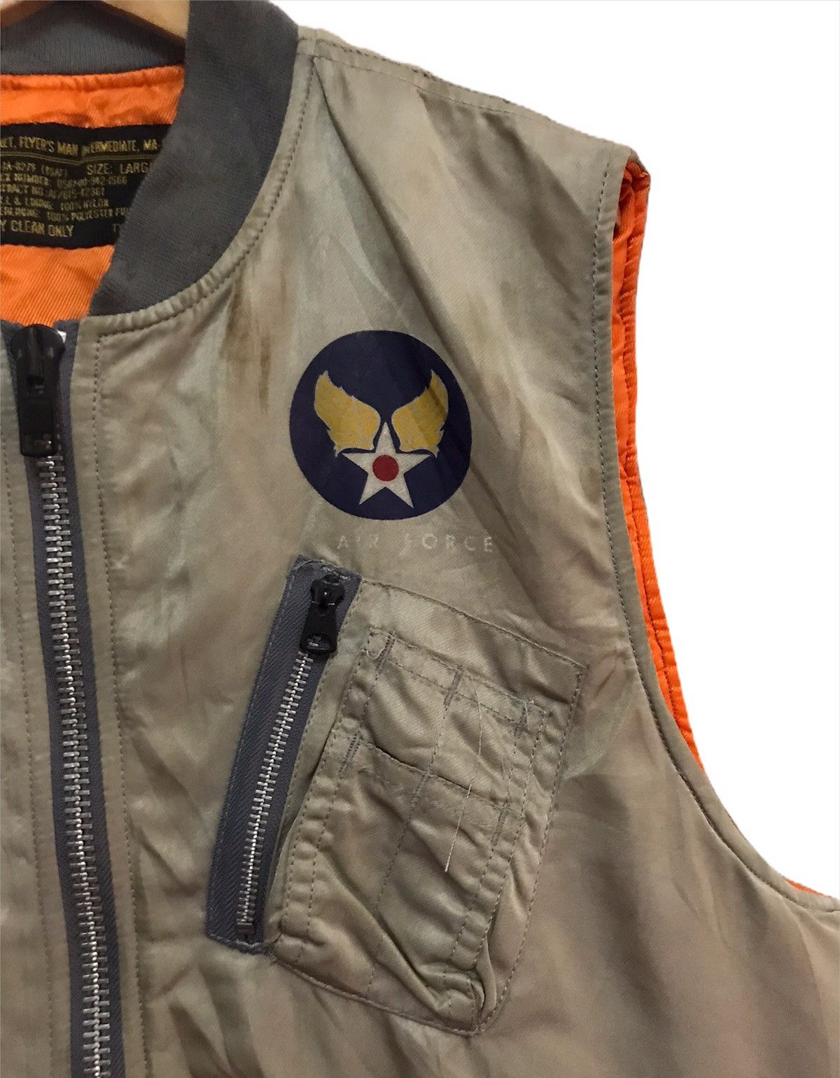 Other Us Air Force type Ma-1 flight jacket sleeveless Size US L / EU 52-54 / 3 - 3 Thumbnail