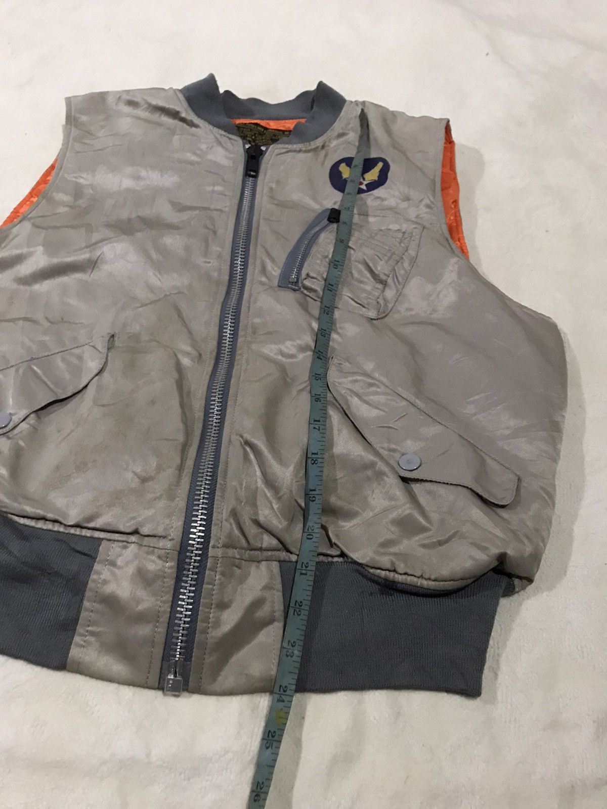 Other Us Air Force type Ma-1 flight jacket sleeveless Size US L / EU 52-54 / 3 - 8 Thumbnail