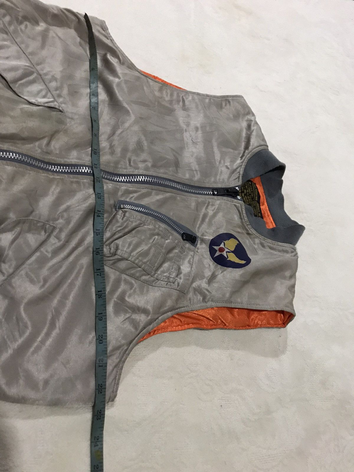 Other Us Air Force type Ma-1 flight jacket sleeveless Size US L / EU 52-54 / 3 - 7 Thumbnail