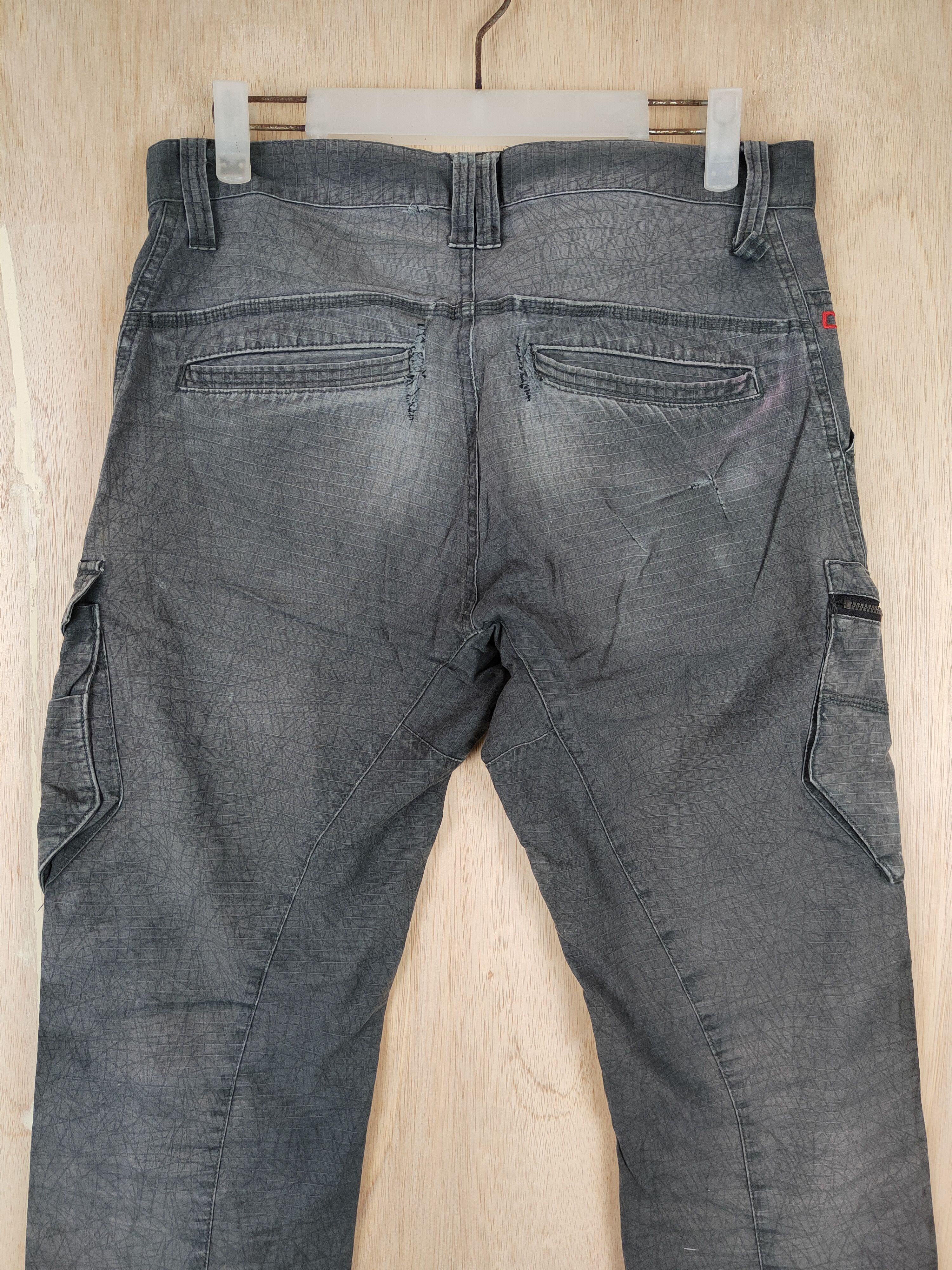 Japanese Brand D-Grow faded Gray multipocket utility Cargo Pant #4396 Size US 31 - 12 Thumbnail