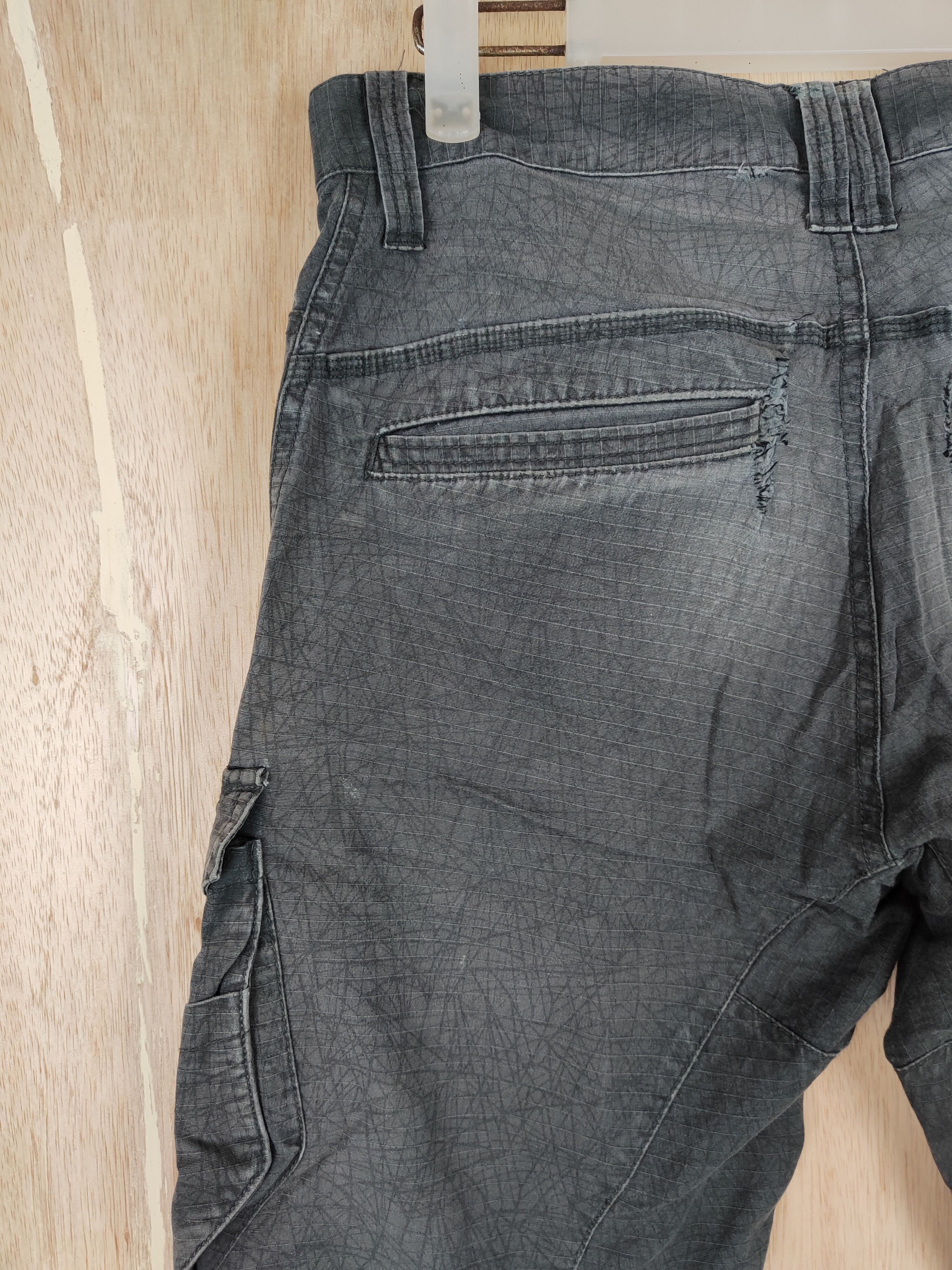 Japanese Brand D-Grow faded Gray multipocket utility Cargo Pant #4396 Size US 31 - 14 Thumbnail