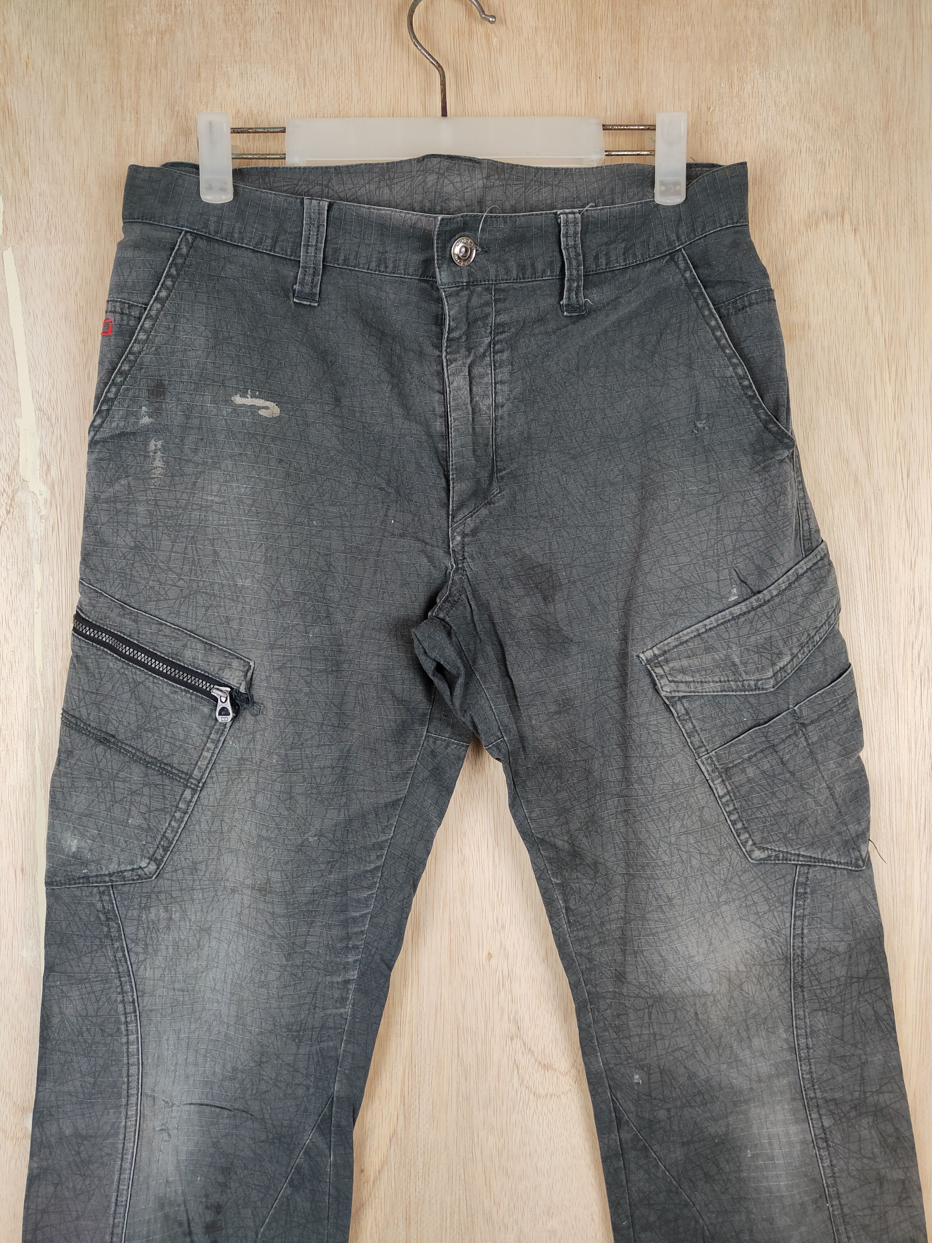 Japanese Brand D-Grow faded Gray multipocket utility Cargo Pant #4396 Size US 31 - 3 Thumbnail