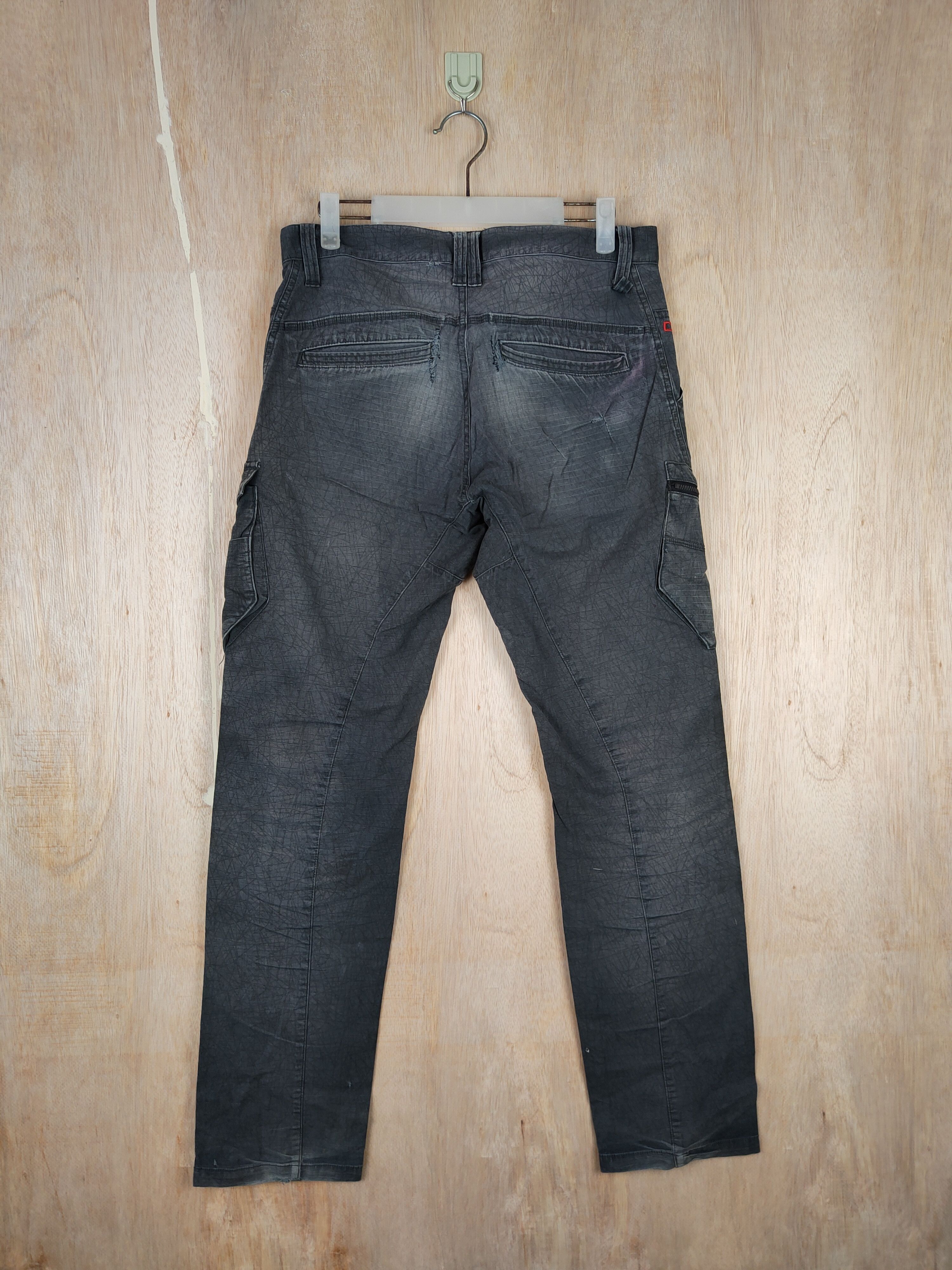 Japanese Brand D-Grow faded Gray multipocket utility Cargo Pant #4396 Size US 31 - 11 Thumbnail