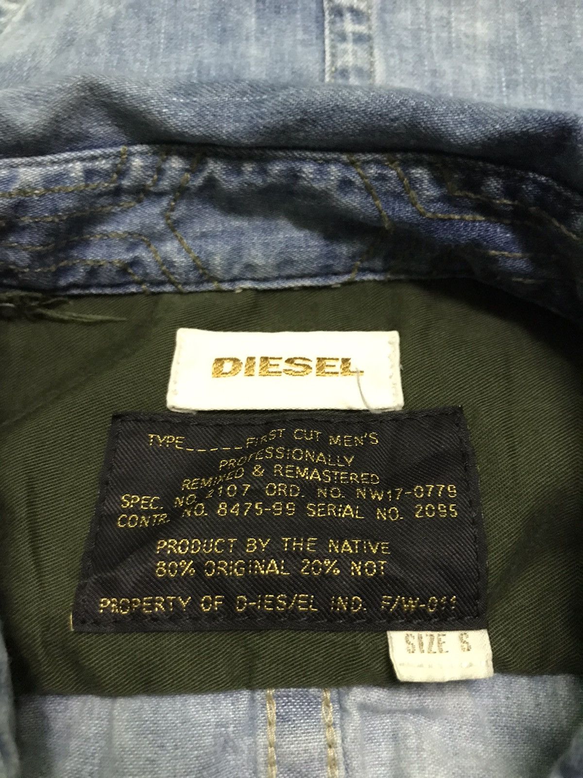 Diesel Diesel military blue denim jacket Size US S / EU 44-46 / 1 - 5 Thumbnail