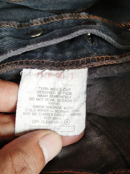 Levi's 90s Vintage Levi's 501 Distressed Repaired Jeans 31x34 Size US 31 - 10 Thumbnail