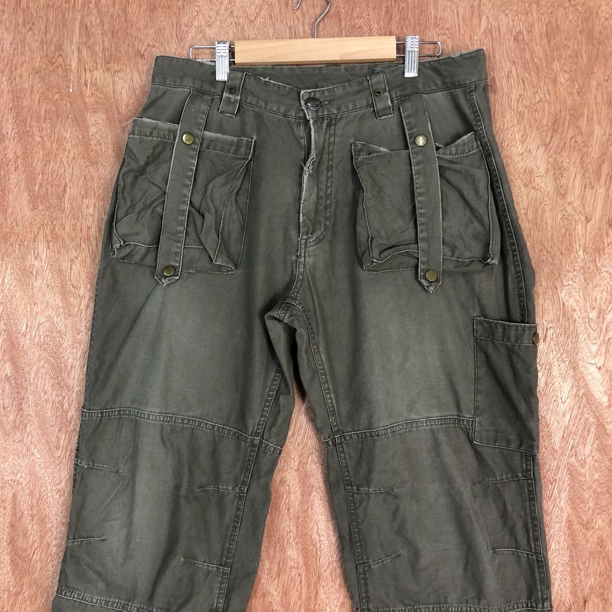 Oshkosh DL OshKosh Grey Multipocket Cargo bush Pants #c670 Size US 32 / EU 48 - 2 Thumbnail