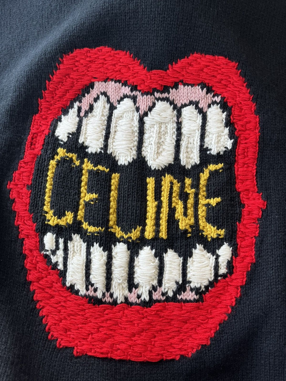 Celine × Hedi Slimane Extremely Rare Dancing Kid Celine Paris Logo Sweater Size US XXL / EU 58 / 5 - 7 Thumbnail