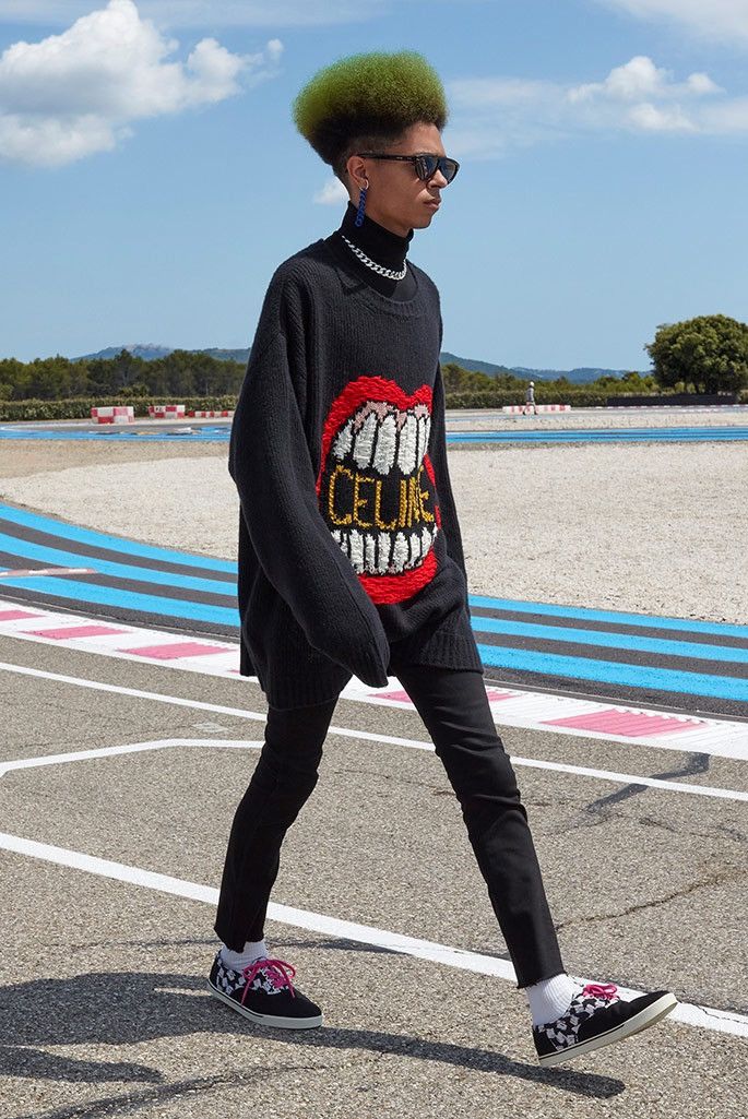 Celine × Hedi Slimane Extremely Rare Dancing Kid Celine Paris Logo Sweater Size US XXL / EU 58 / 5 - 2 Thumbnail