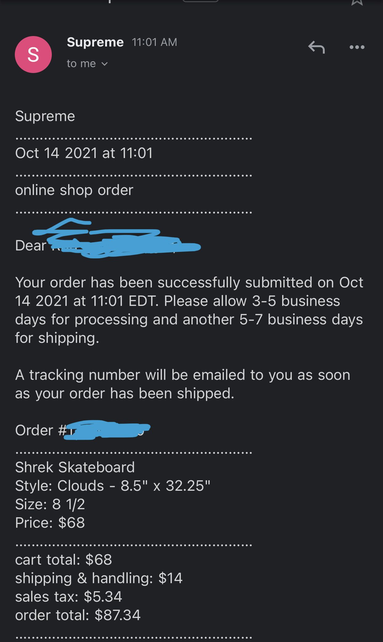 Supreme Supreme shrek clouds “dreamworks” skateboard skate deck Size ONE SIZE - 2 Thumbnail