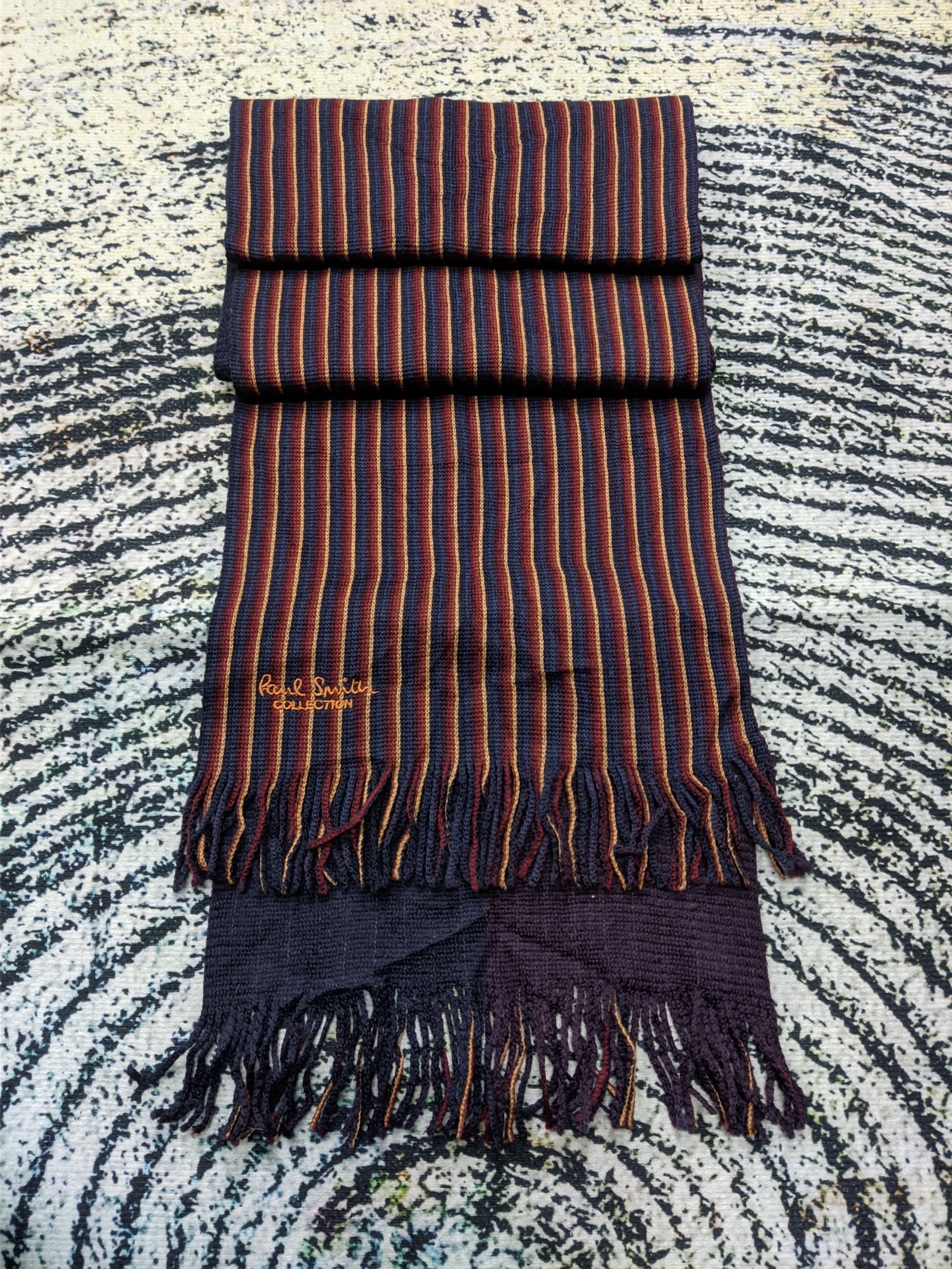 Japanese Brand × Paul Smith × Rap Tees Paul Smith Collection Scarf Muffler Wool Stripe Design Size ONE SIZE - 1 Thumbnail
