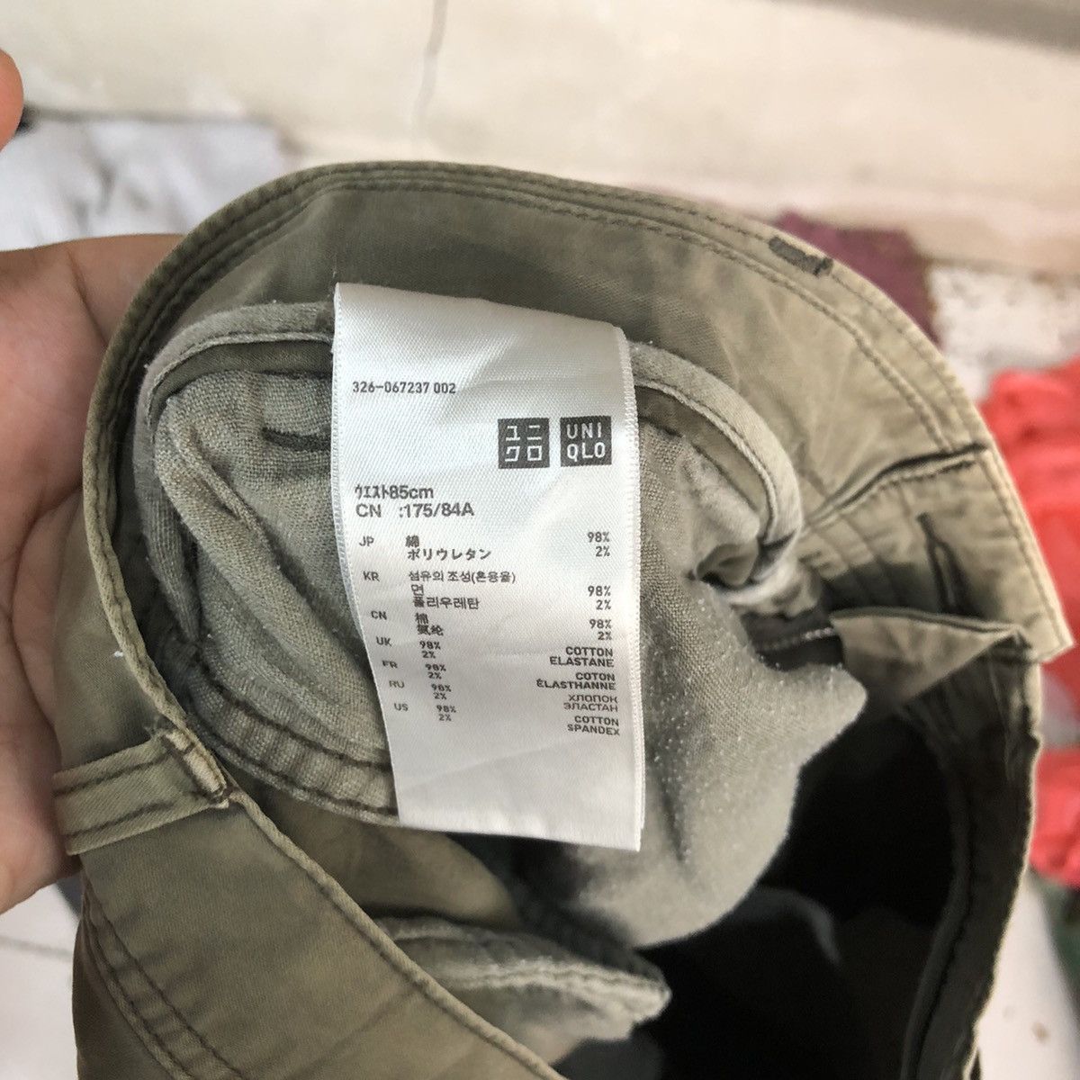 Japanese Brand DL Uniqlo faded Green multipocket Cargo Pants #7054 Size US 33 - 15 Thumbnail
