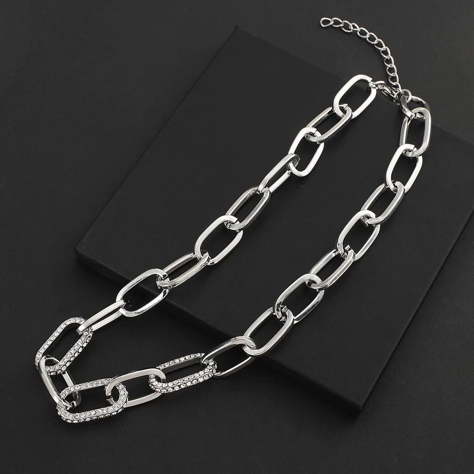Jewelry × Vintage Rhinestone Chain Link Bling Jewelry Necklace Size ONE SIZE - 4 Thumbnail