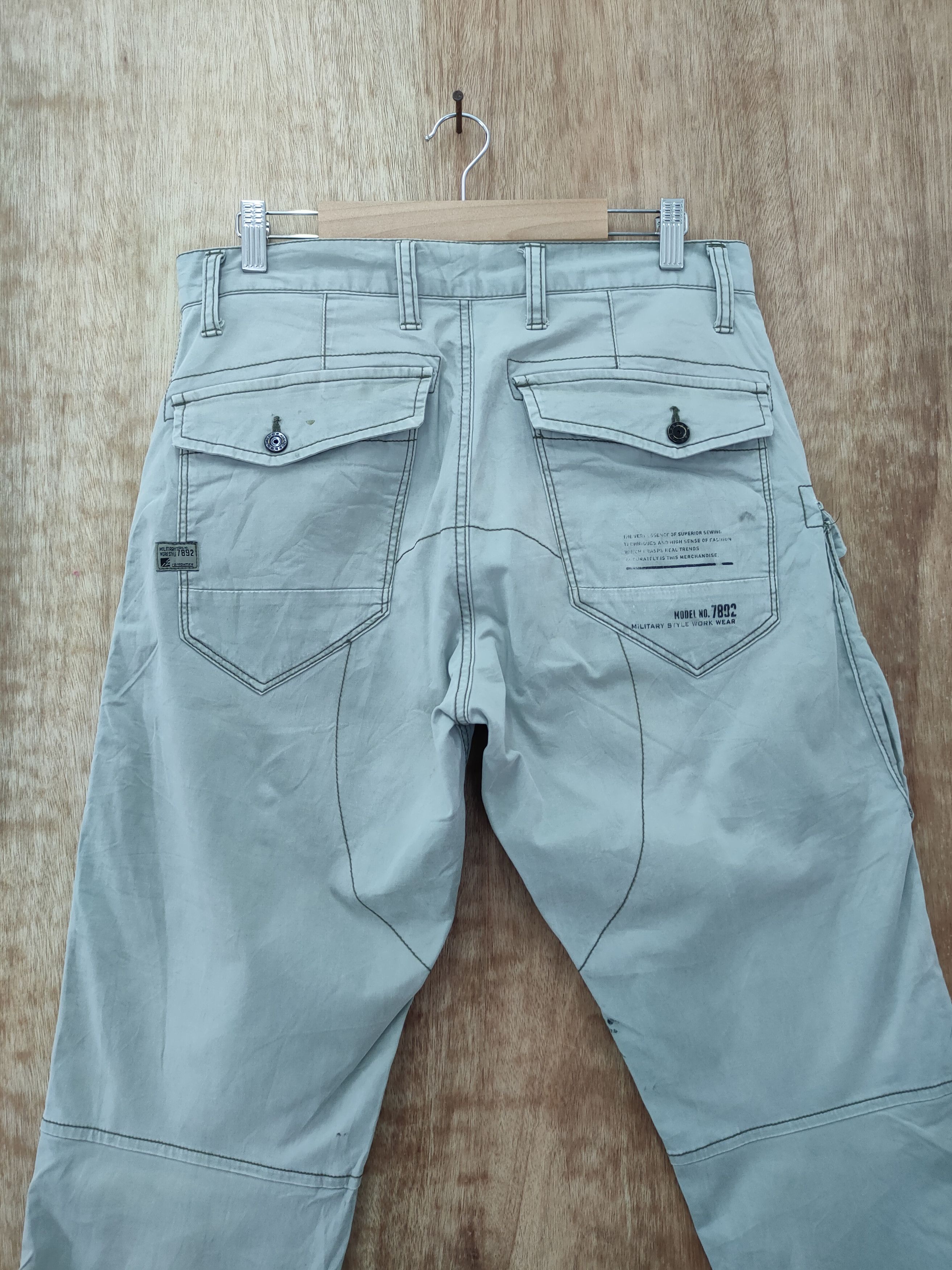 Japanese Brand DL RZ Frontier japan distressed thrashed cargo pants #46-249 Size US 33 - 12 Thumbnail