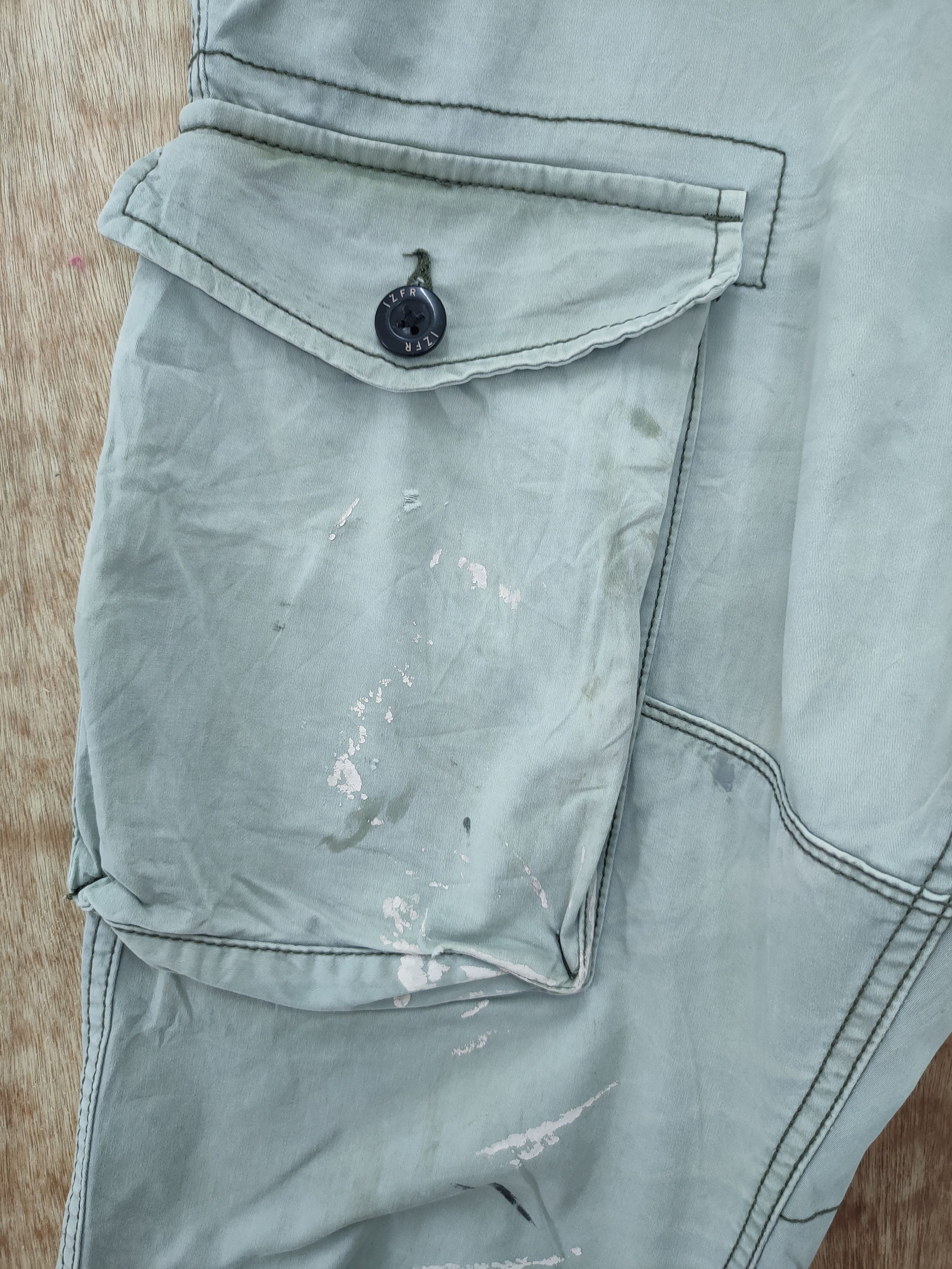 Japanese Brand DL RZ Frontier japan distressed thrashed cargo pants #46-249 Size US 33 - 7 Thumbnail