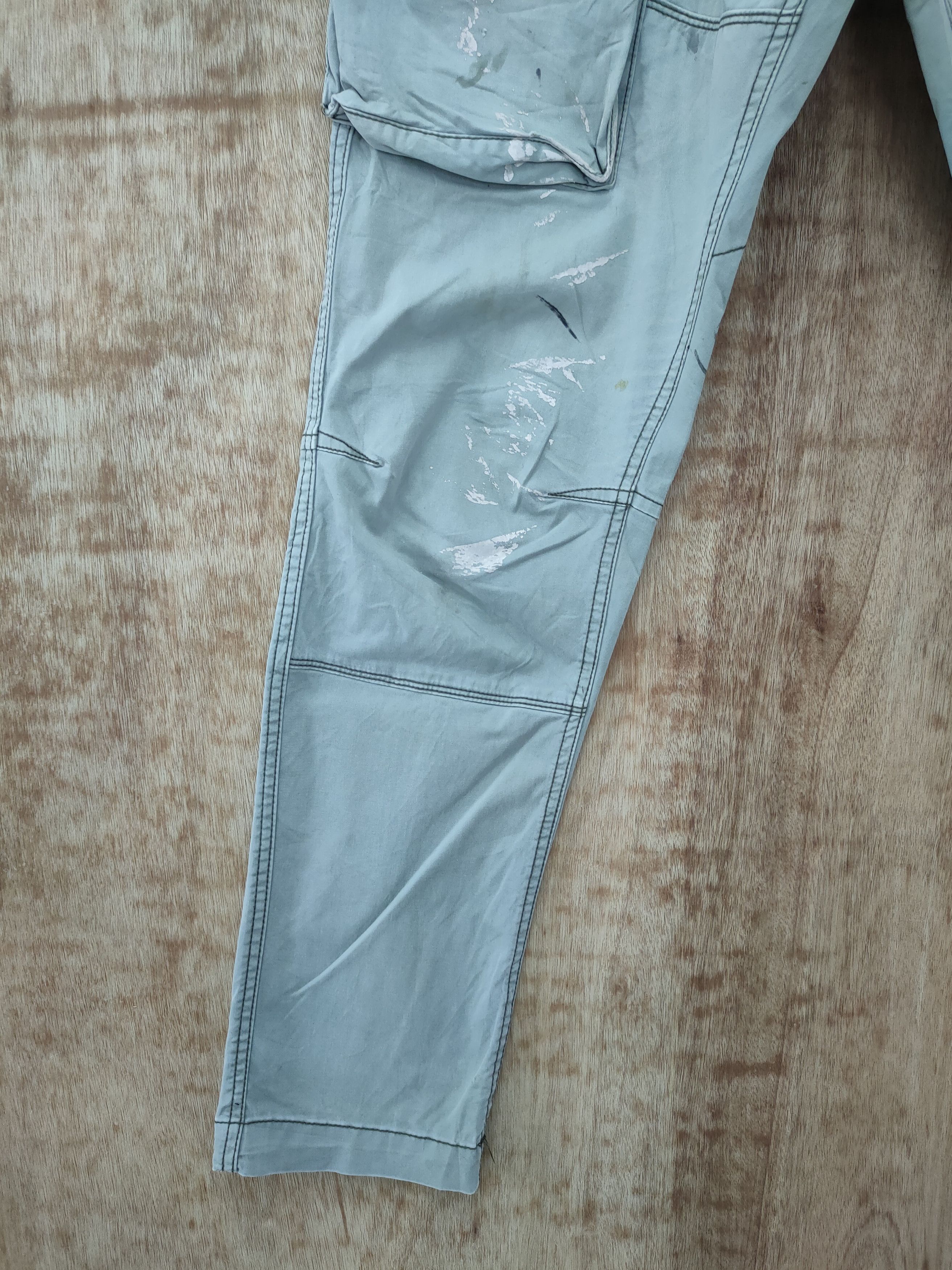 Japanese Brand DL RZ Frontier japan distressed thrashed cargo pants #46-249 Size US 33 - 2 Thumbnail