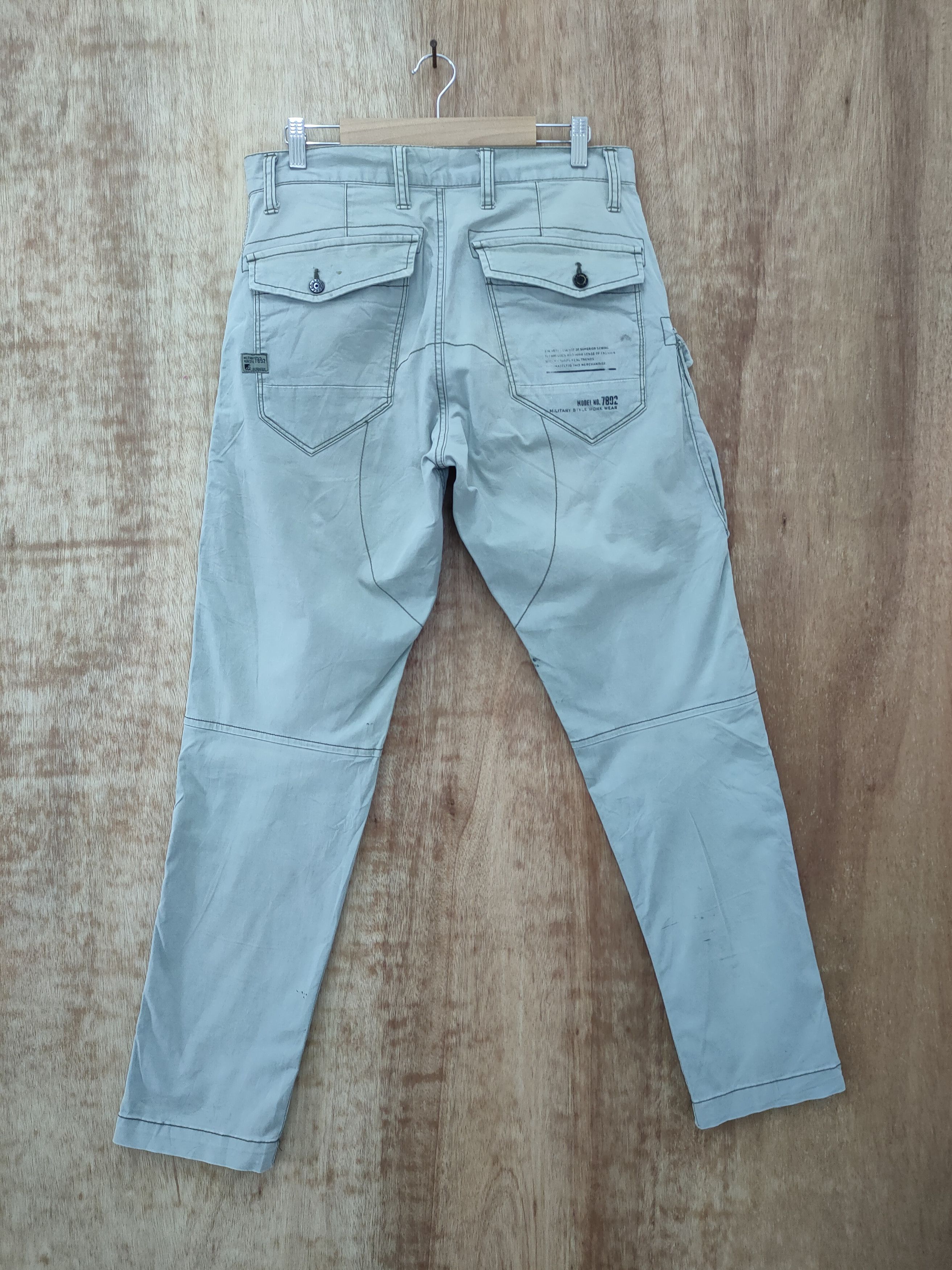 Japanese Brand DL RZ Frontier japan distressed thrashed cargo pants #46-249 Size US 33 - 9 Thumbnail