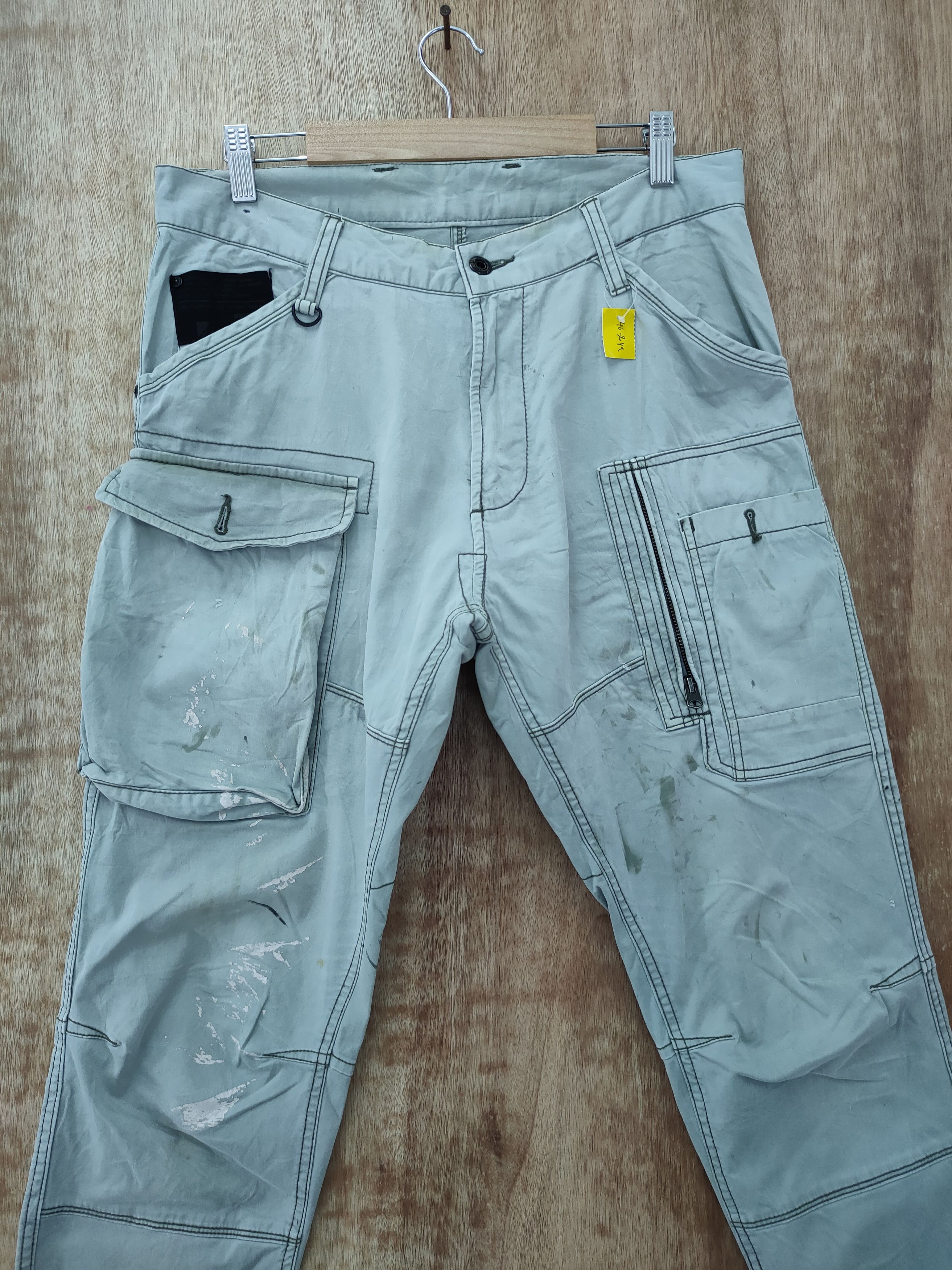 Japanese Brand DL RZ Frontier japan distressed thrashed cargo pants #46-249 Size US 33 - 4 Thumbnail