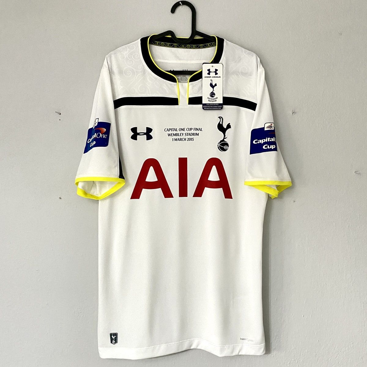 Under Armour NEW 2014 2015 Tottenham Under Armour Vintage Home Jersey Kit Size US L / EU 52-54 / 3 - 3 Thumbnail