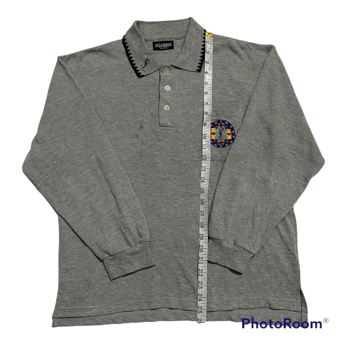 Japanese Brand × Vintage × Yves Saint Laurent Vintage YvesSaintLaurent Longsleeve Polo Shirt Size US M / EU 48-50 / 2 - 13 Thumbnail